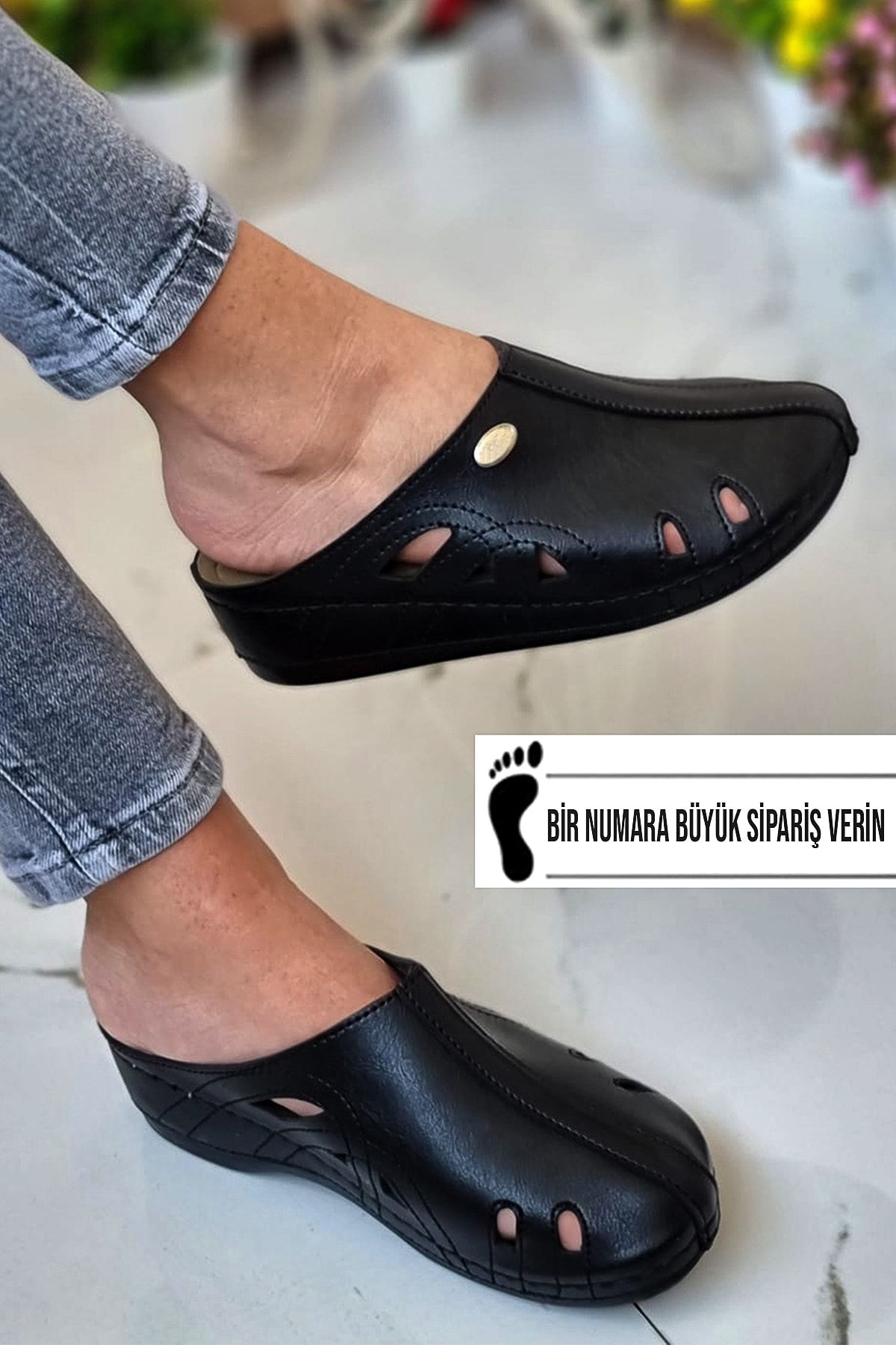 neon shoes Günlük Önü Kapalı Terlik Ortopedik Bayan Hemşire Terliği Sabo