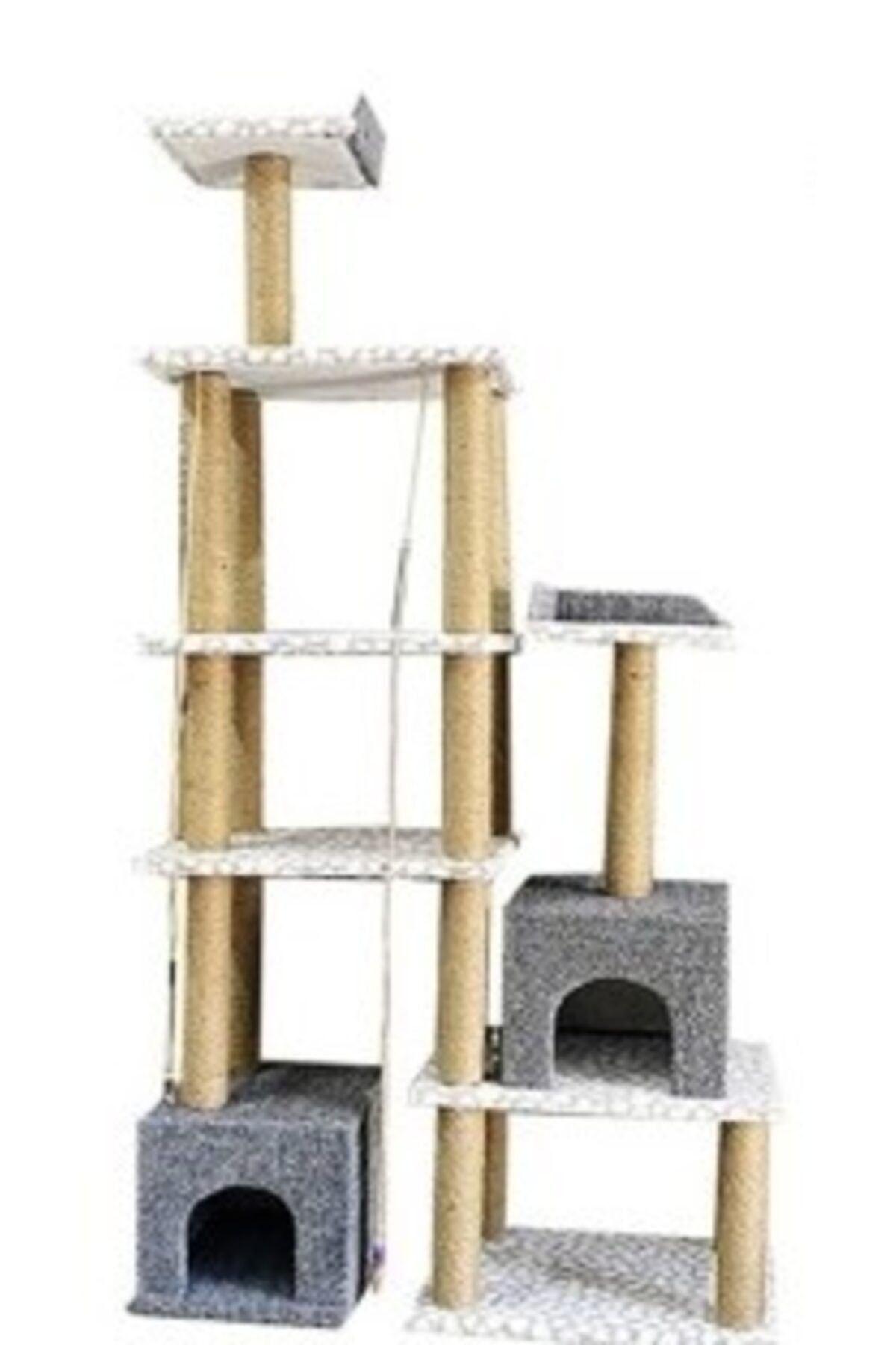 PETHOME Duman Kedi Evi Tırmalama Tahtası Kedi Oyun Evleri