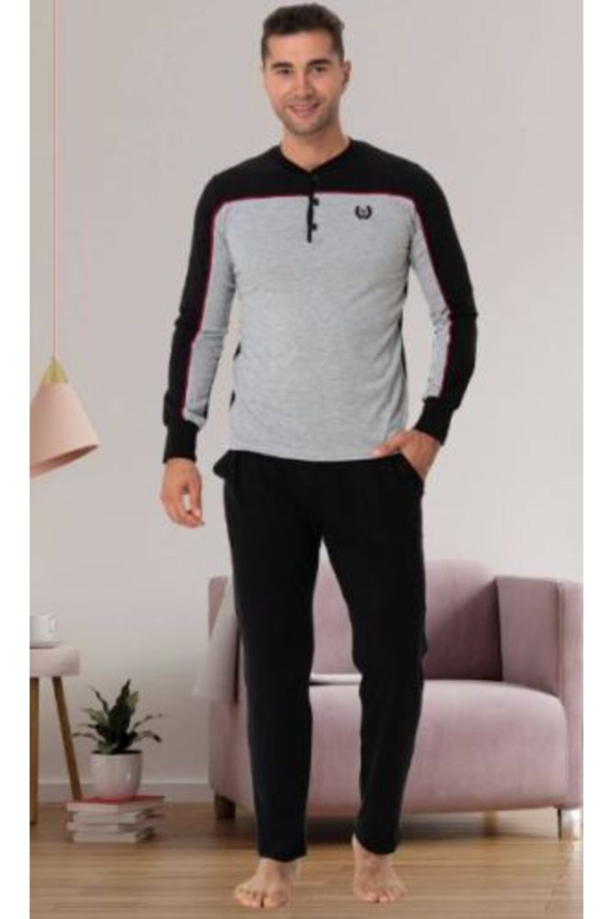 Mecit 2778 Gri Büyük Beden Erkek Pijama Takımı