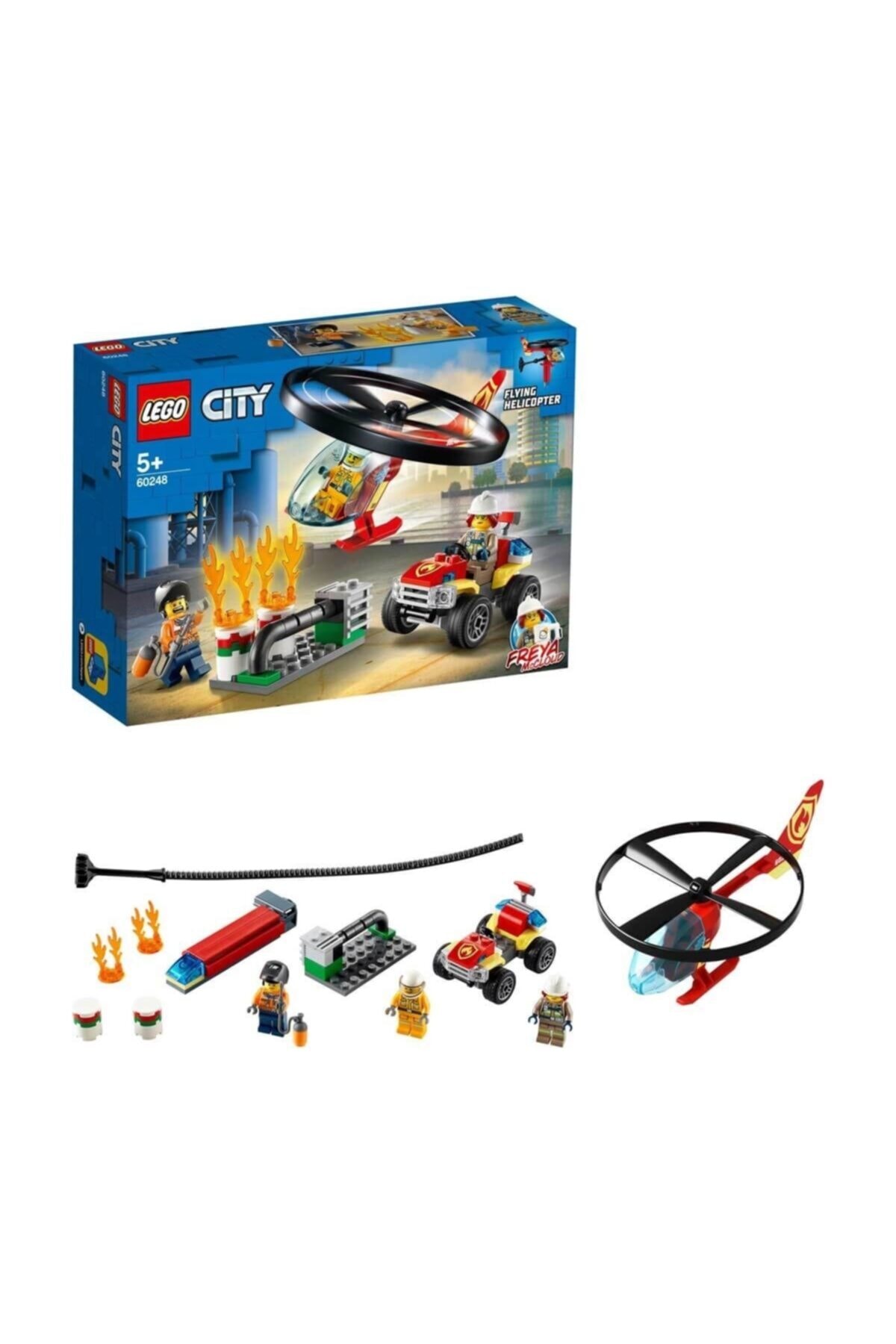Burnis Toy Özel Lego City Fire Itfaiye Helikopteri Müdahalesi 60248