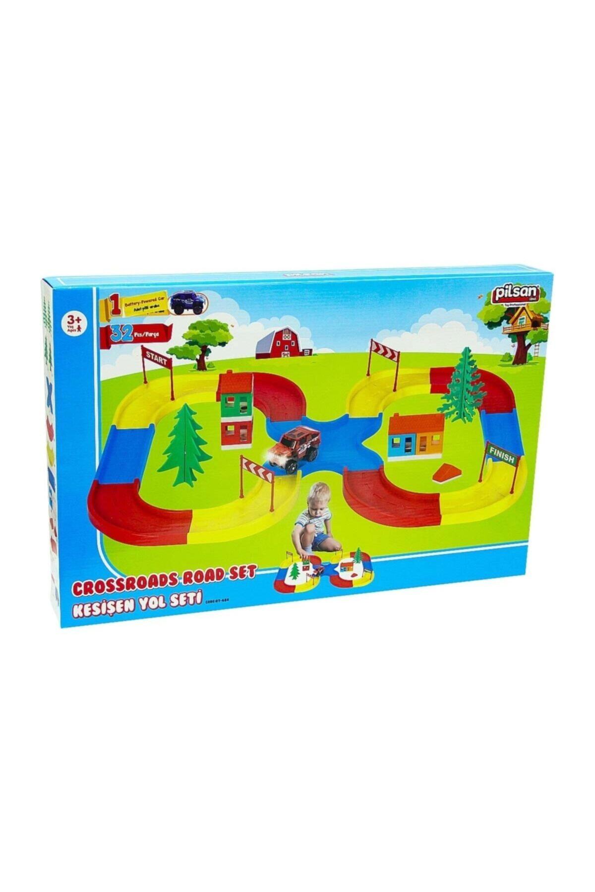 Burnis Toy Trend Pilsan Kesişen Yol Seti Ve Pilli Araba Oyuncak