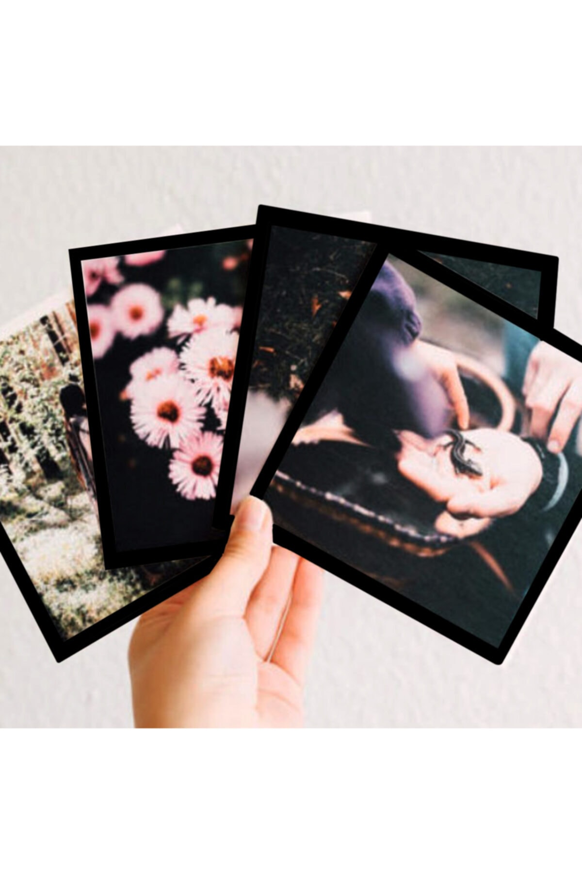 YEDİTEPEHAYAT 50 Adet 10x10 Polokart Siyah Kenarlı