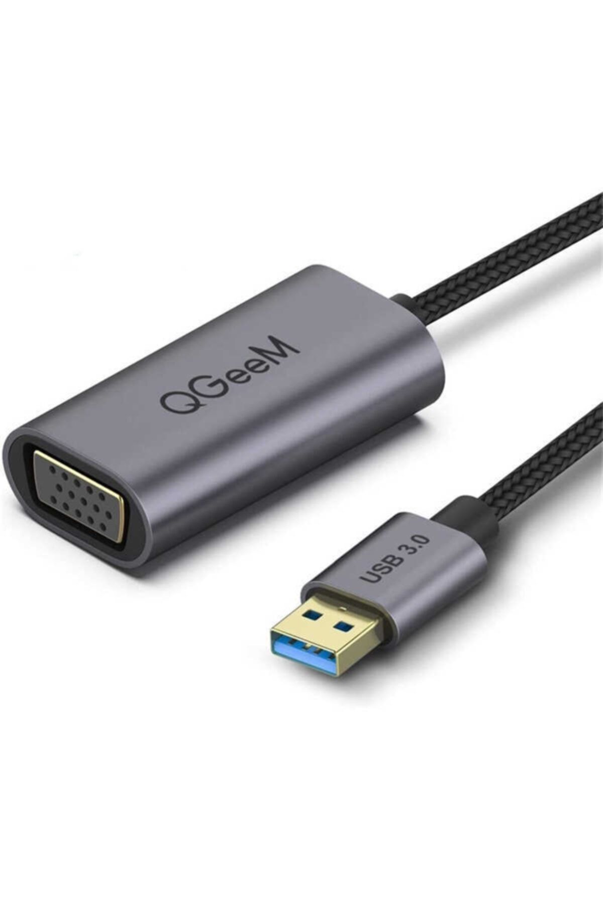 QGeeM Qg-ua07 Usb To Vga Dönüştürücü Renk Siyah