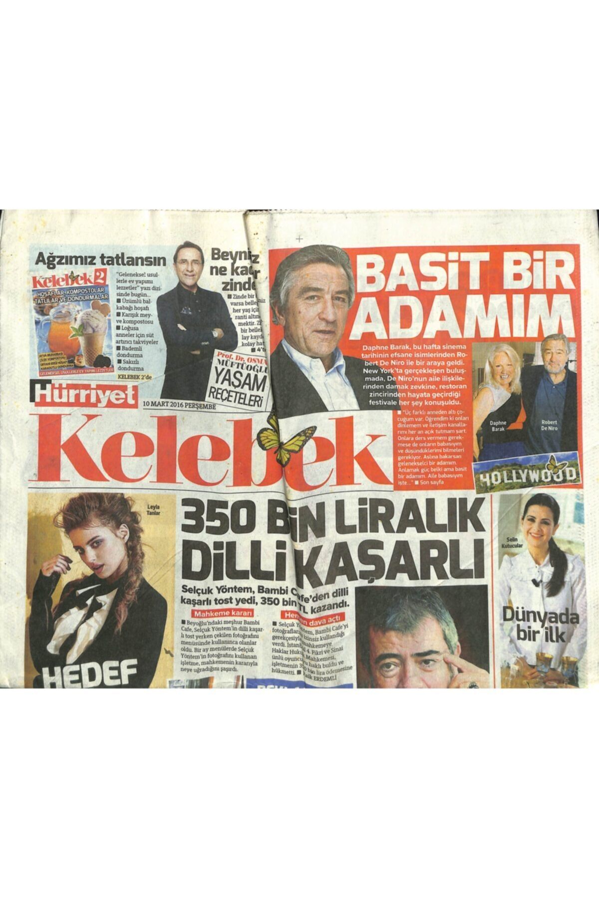 Gökçe Koleksiyon Hürriyet Gazetesi Kelebek Eki 10 Mart 2016-şevval Sam Ve Enrico Macias Zorlu Psm Sahnesinde Buluşaca