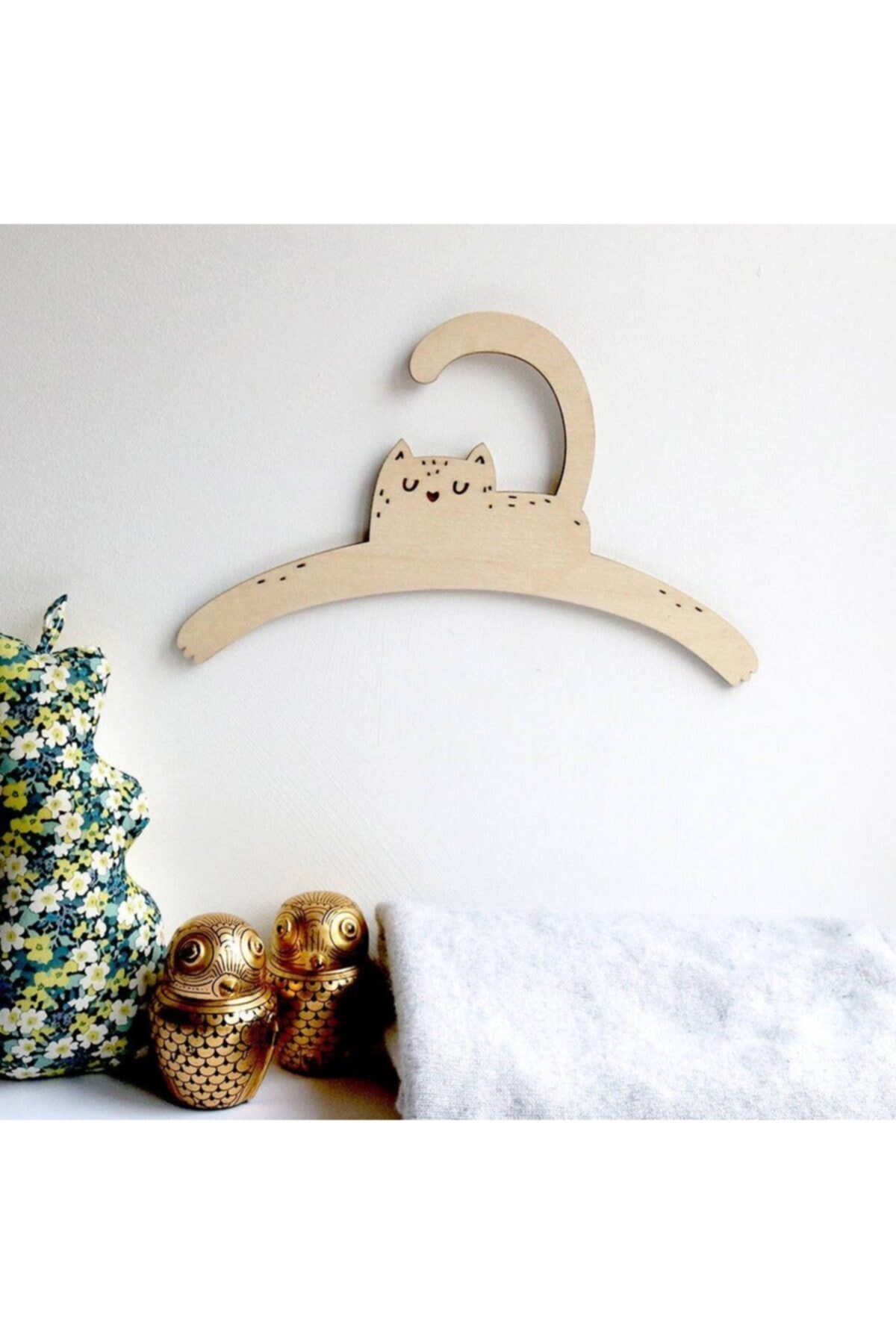 BenanCW Set Çocuk & Bebek Elbise Askısı - Ahşap Askılık V7 3'lü