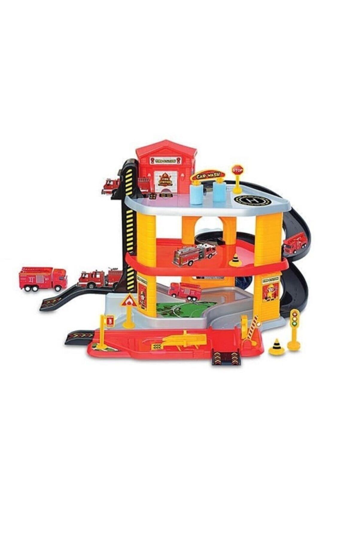 Burnis Toy Tekli Dede 3 Katlı Itfaiye Garaj Seti 1