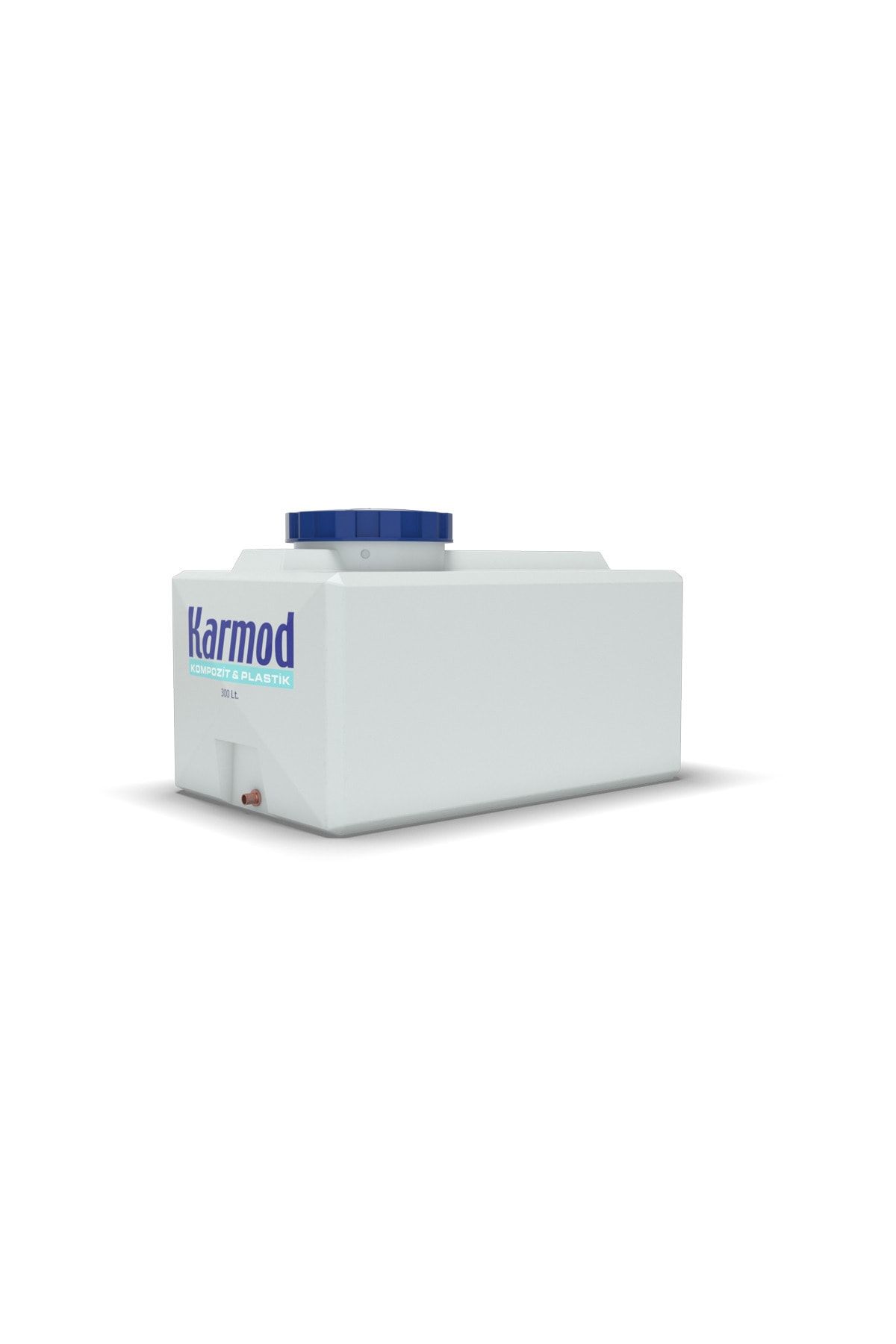 Karmod 300 Litre Polietilen Prizmatik Su Deposu - Beyaz