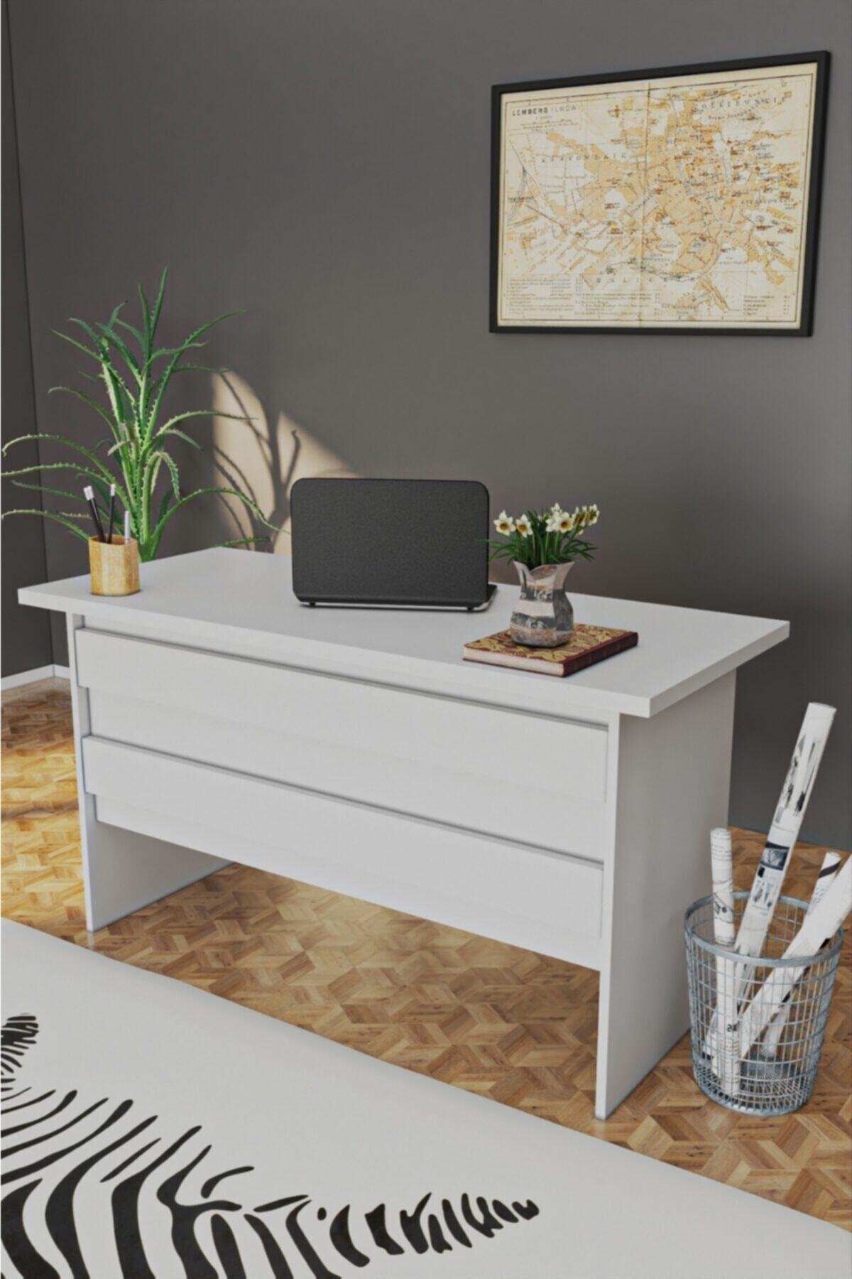 Haus Modüler Haus Klas Ofis&büro Masası- Beyaz