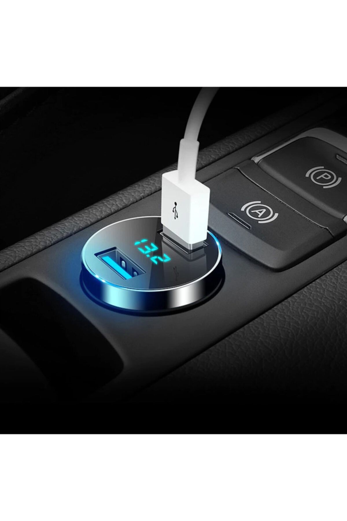 TamamElek Dijital Ekranlı Çift Usb Girişli Hızlı Şarjlı Araç Şarjı Araç Çakmaklık