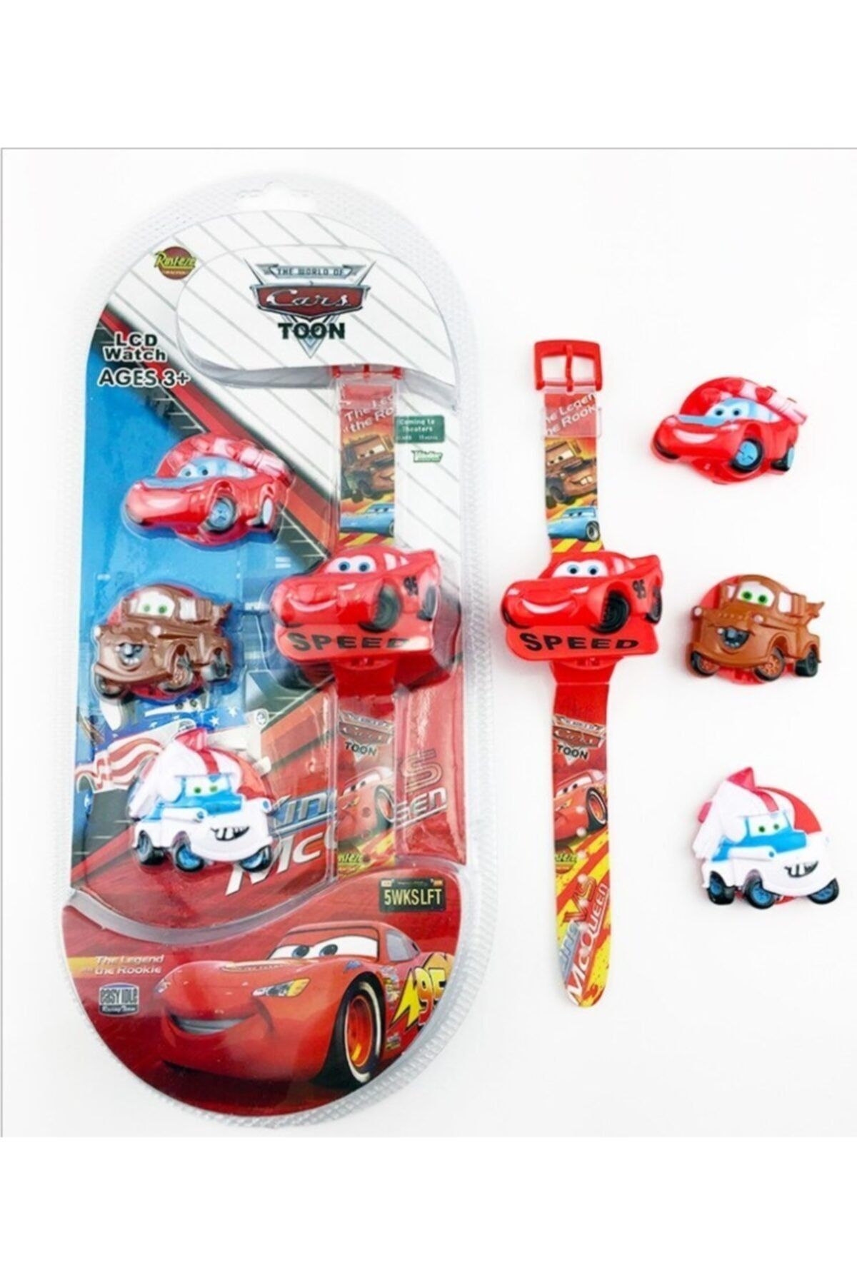 Şimşek Mcqueen Cars Değişen Kapaklı Dijital Saat