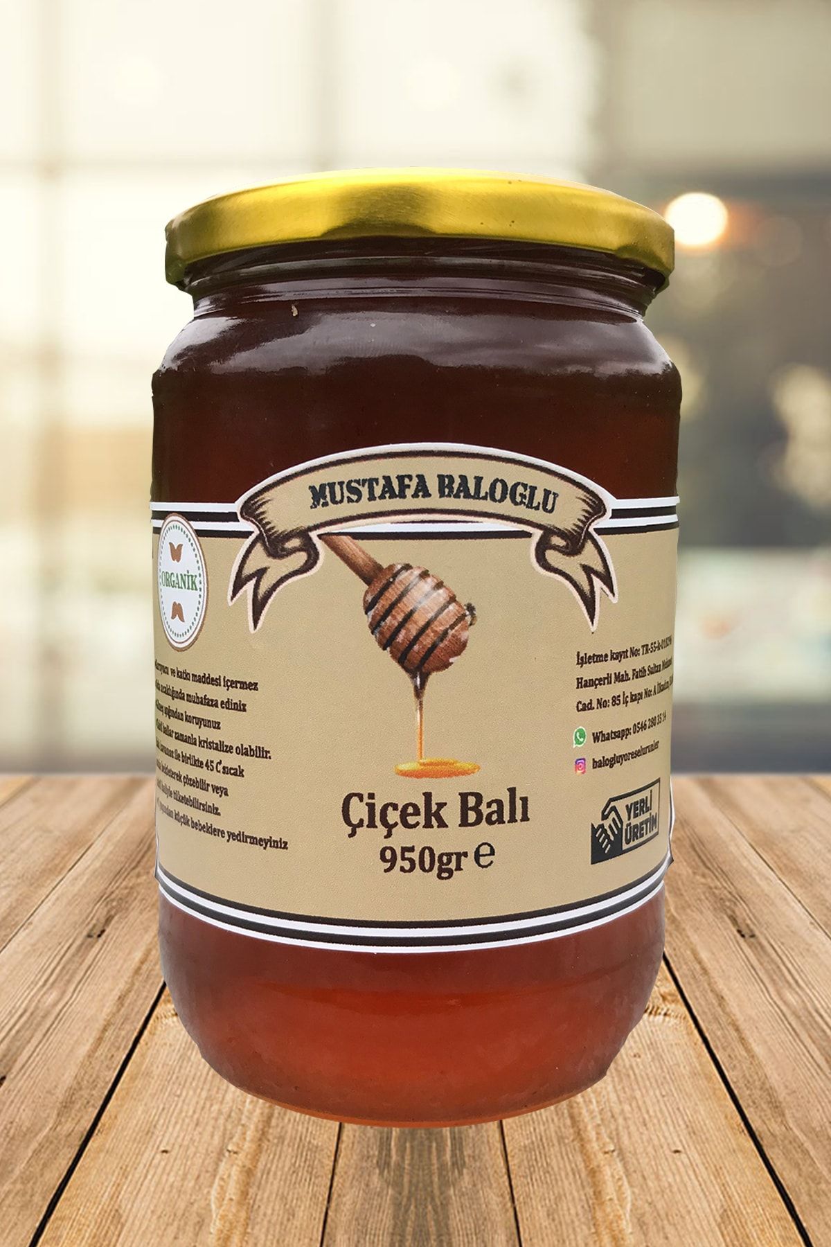 Mustafa Baloğlu Bal Ürünleri Çiçek Balı (IHLAMUR KESTANE KEKİK ...) (ORGANİK) 950 gr
