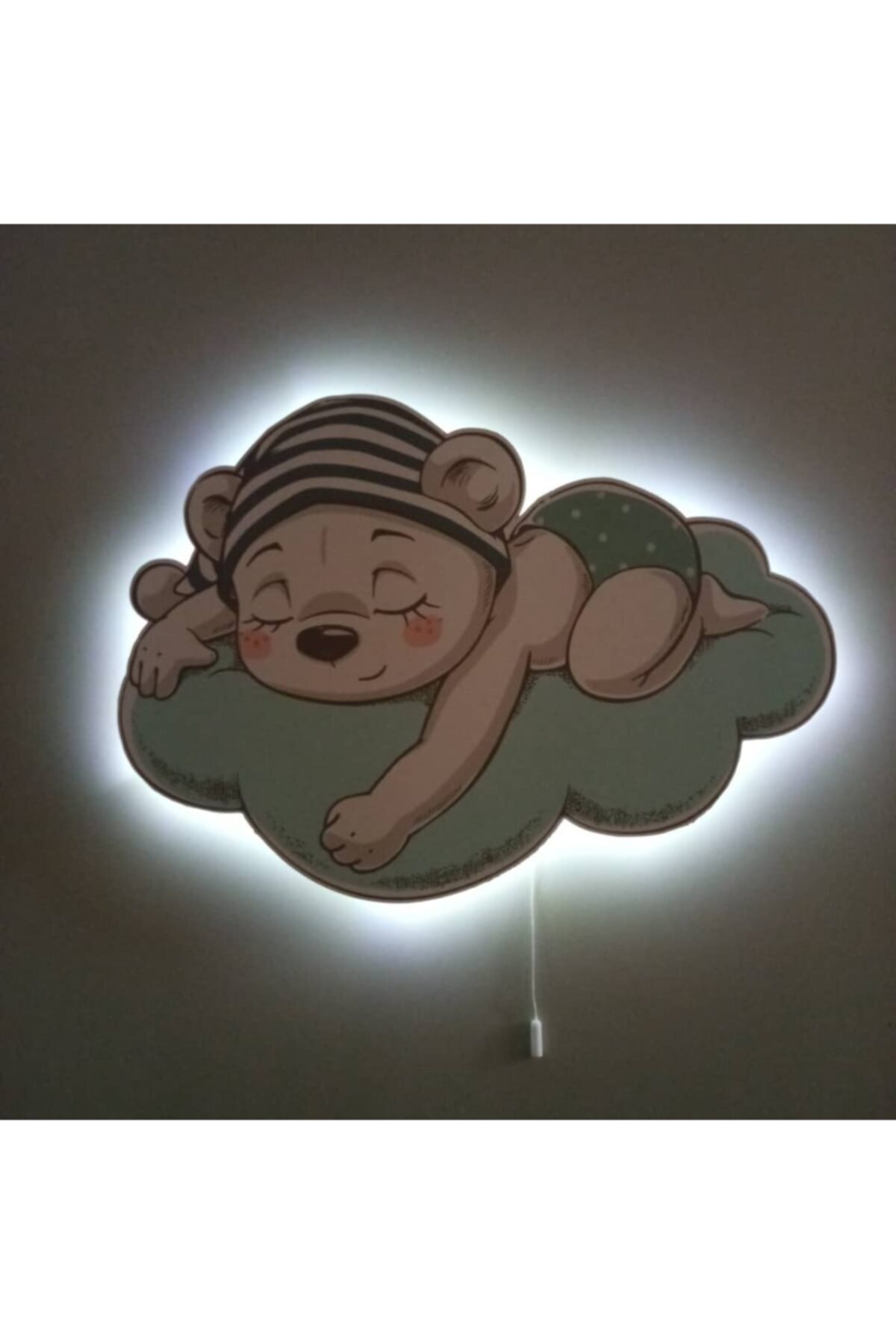 Smart Baby Rooms Uykucu Ayıcık Ahşap Aydınlatma