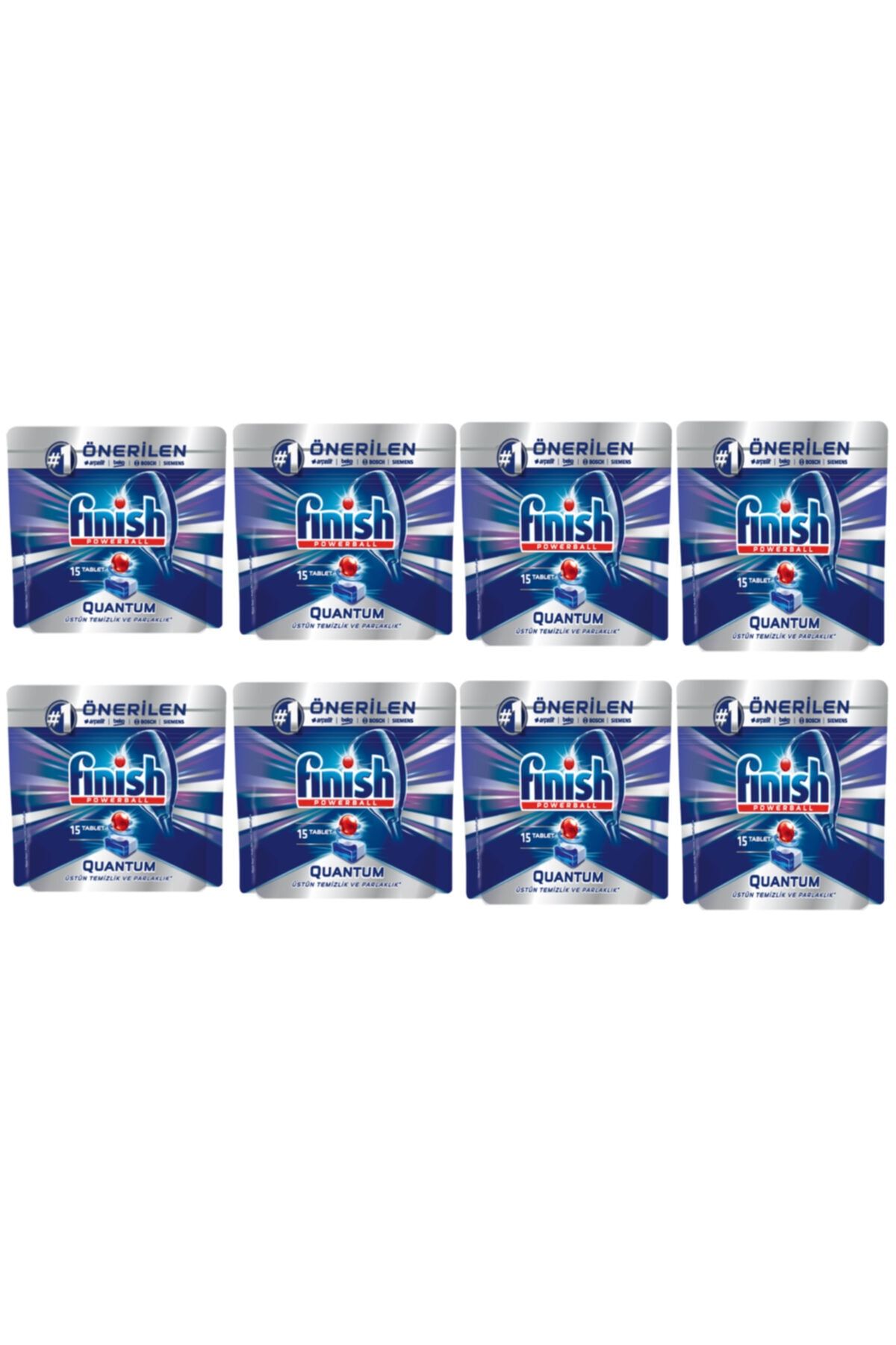 Finish Bulaşık Makinesi Deterjanı Quantum Tablet 15'li x 8 Paket