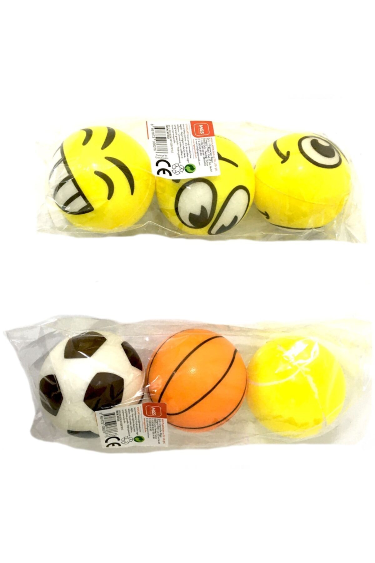 Burnis Toy Toys Poşetli 3'lü Karışık Soft Top 6 Cm. Fırsat