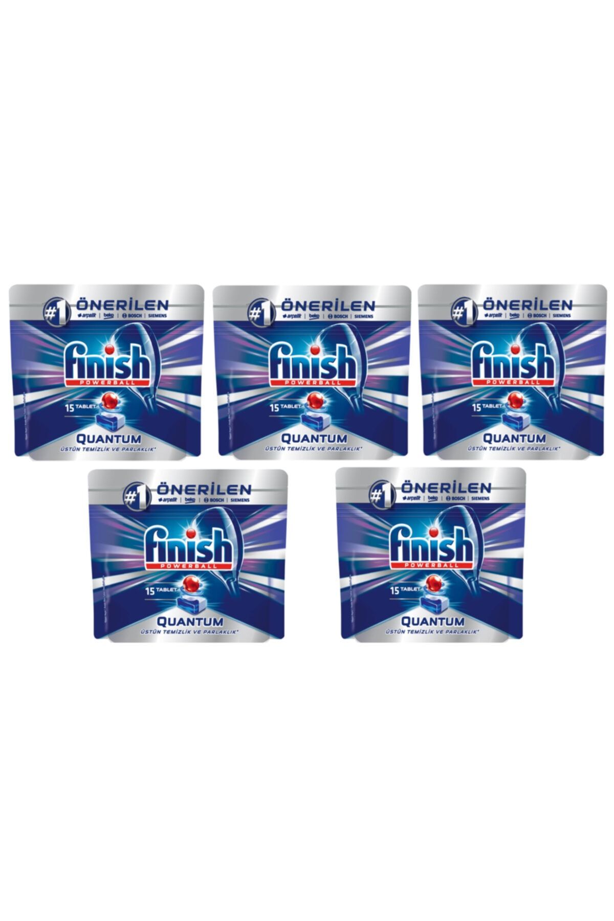 Finish Bulaşık Makinesi Deterjanı Quantum Tablet 15'lix 5 Paket