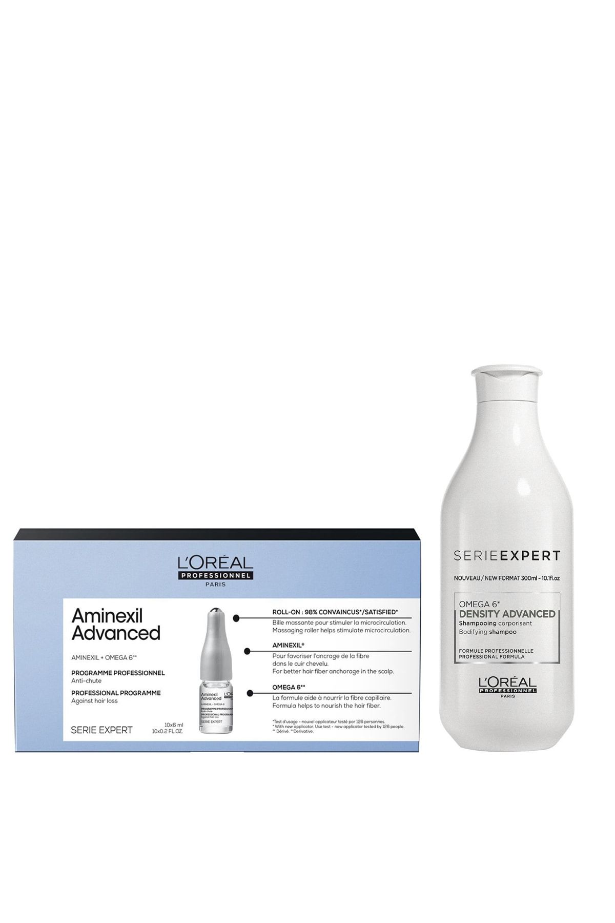 L'oreal Professionnel Loreal Aminexil Dökülme Önleyici Serum 10x6 Ml + Density Advanced Şampuan 300 Ml