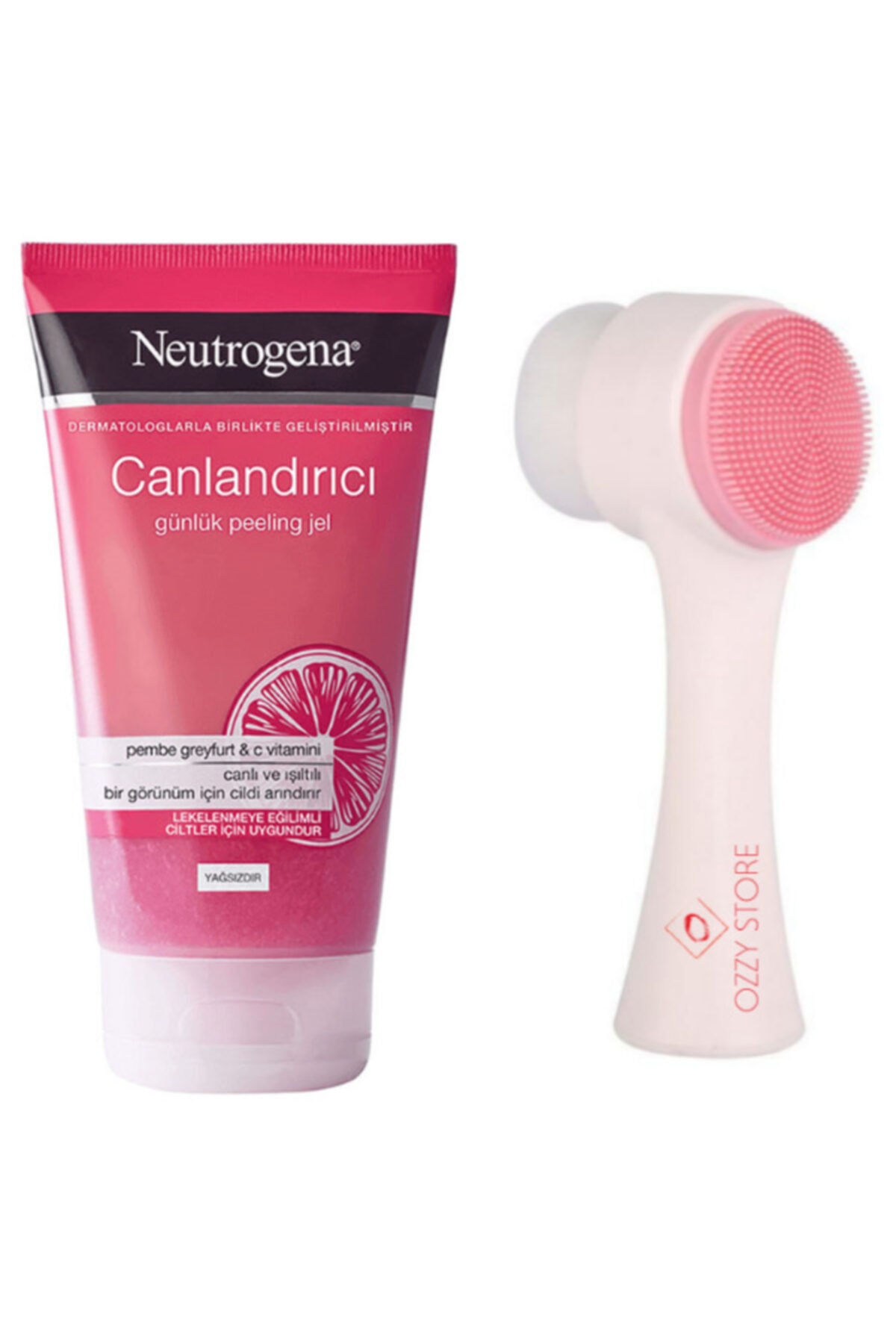 Neutrogena Deep Clean Canlandırıcı Günlük Peeling 150 Ml. Ve Ozzy Store Cilt Yüz Temizleme Fırçası