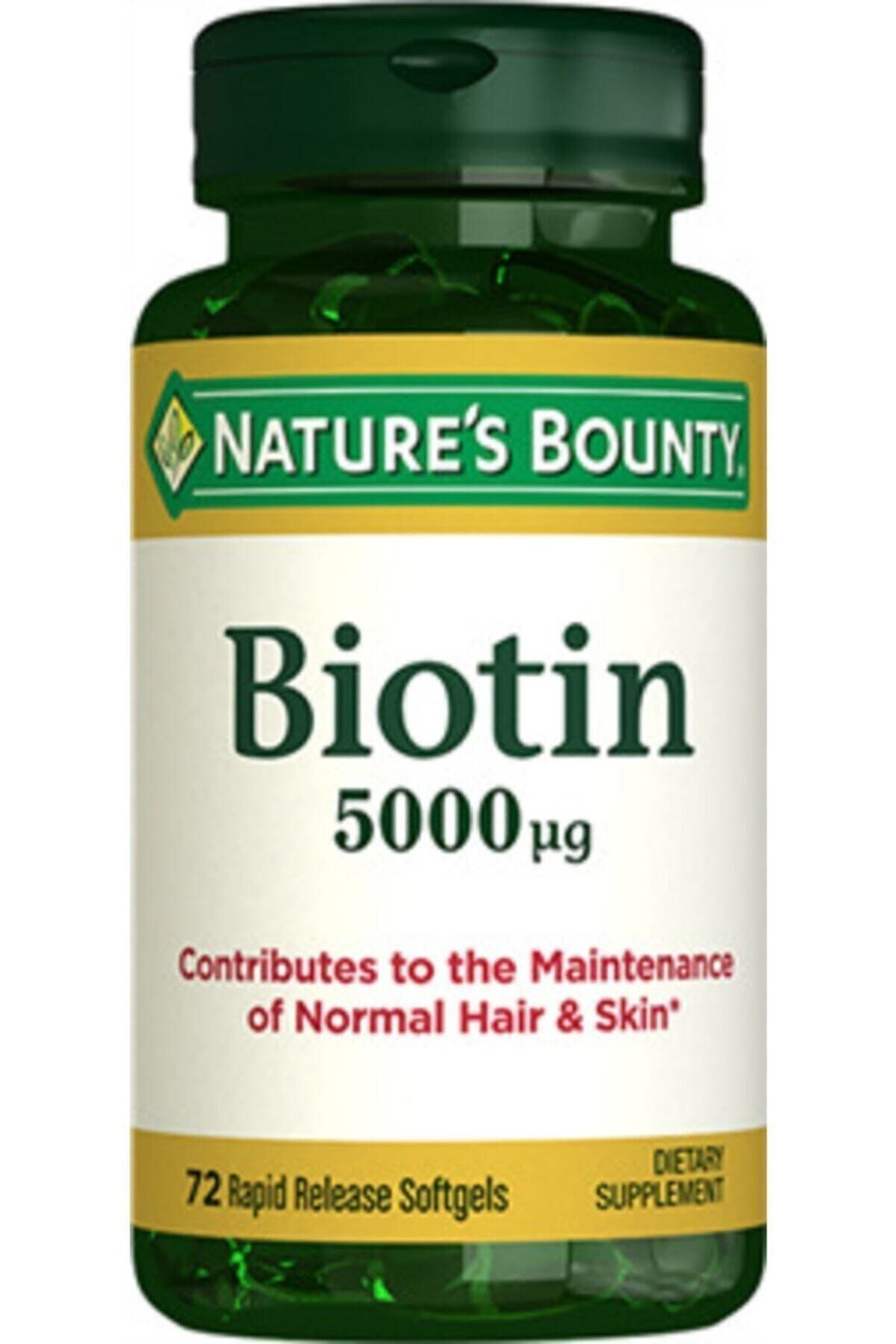 Nature's Bounty Biotin 5000 Mcg 72 Kapsül
