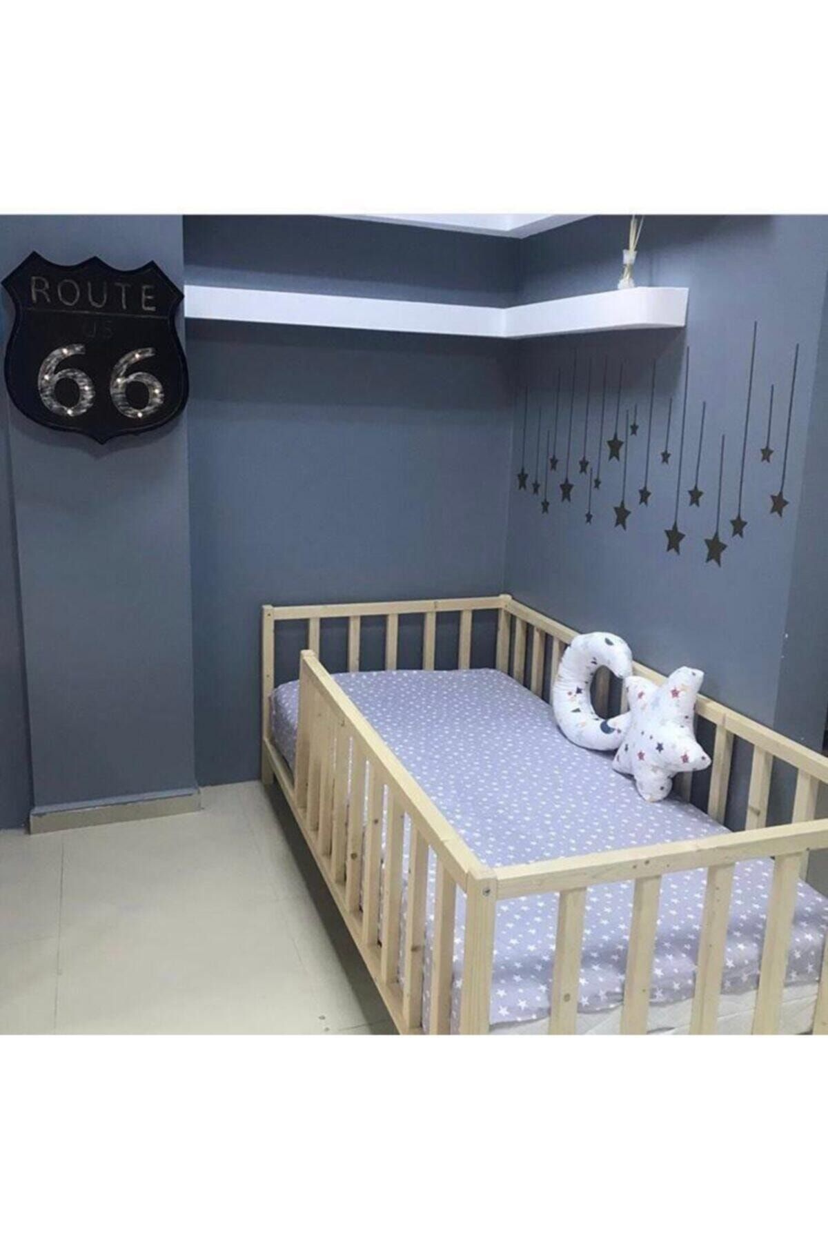 BEY VİLLA Ahşap Çatısız Montessori Yatak 90x190 Çocuk Karyola