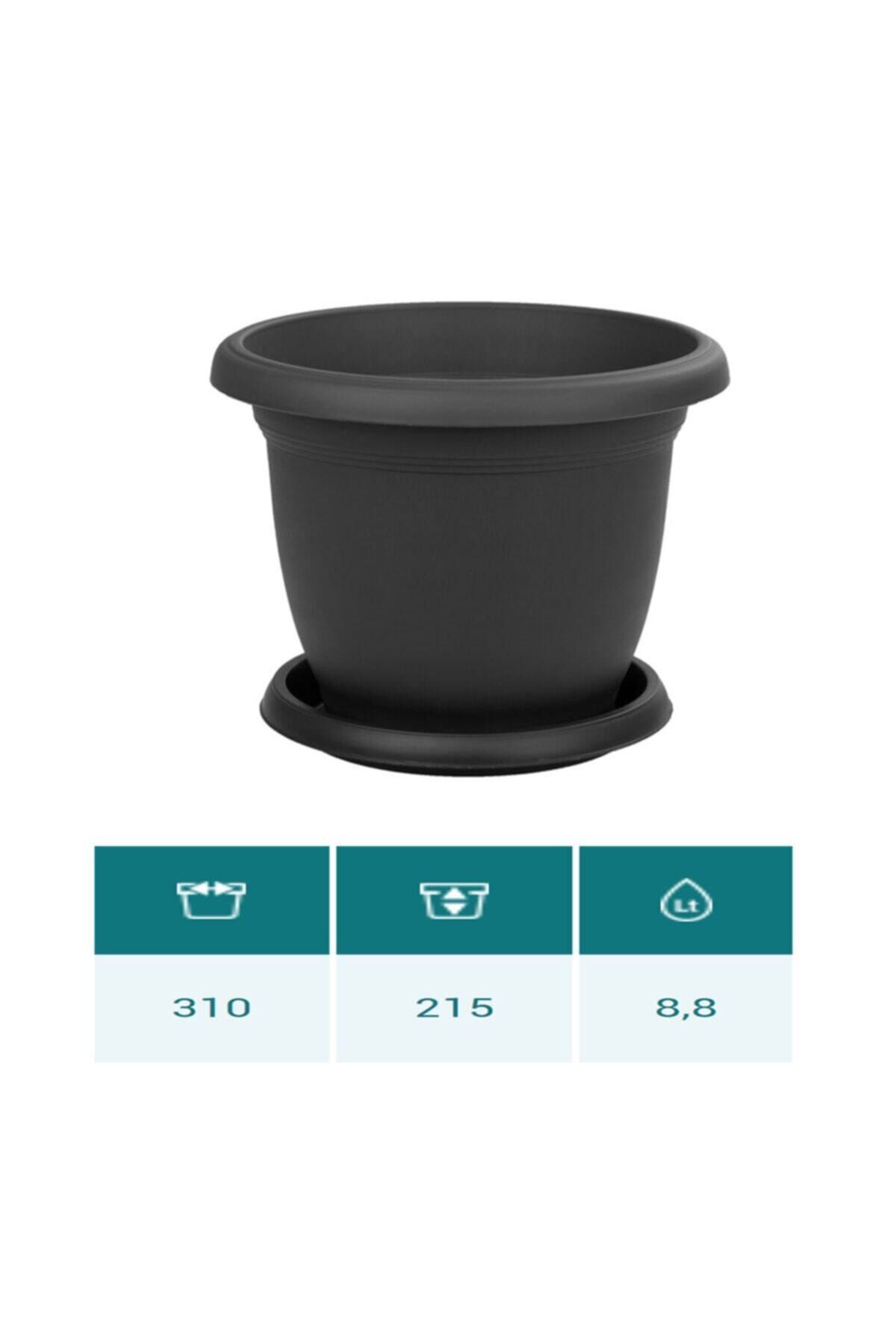 SERİNOVA Villa Saksı 8.8 Litre Antrasit