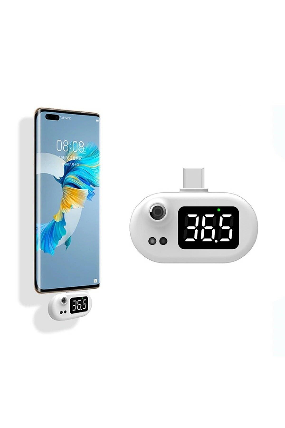 Platoon İphone Cep Telefonu Ateş Ölçer Temassız Ateş Ölçer Taşınabilir Mini Cep Telefonu Akıllı Termometre