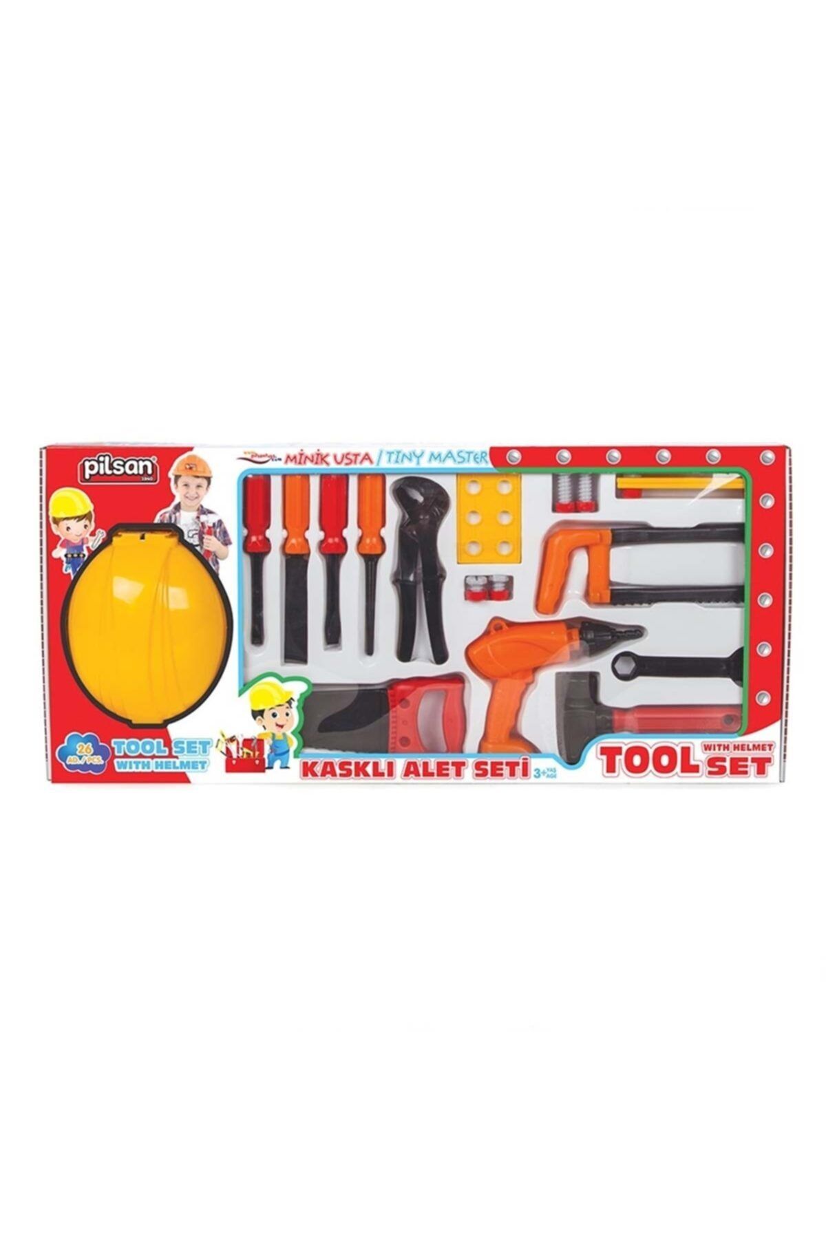 Burnis Toy Trend Pılsan Kasklı Alet Seti 26 Parça Fırsat