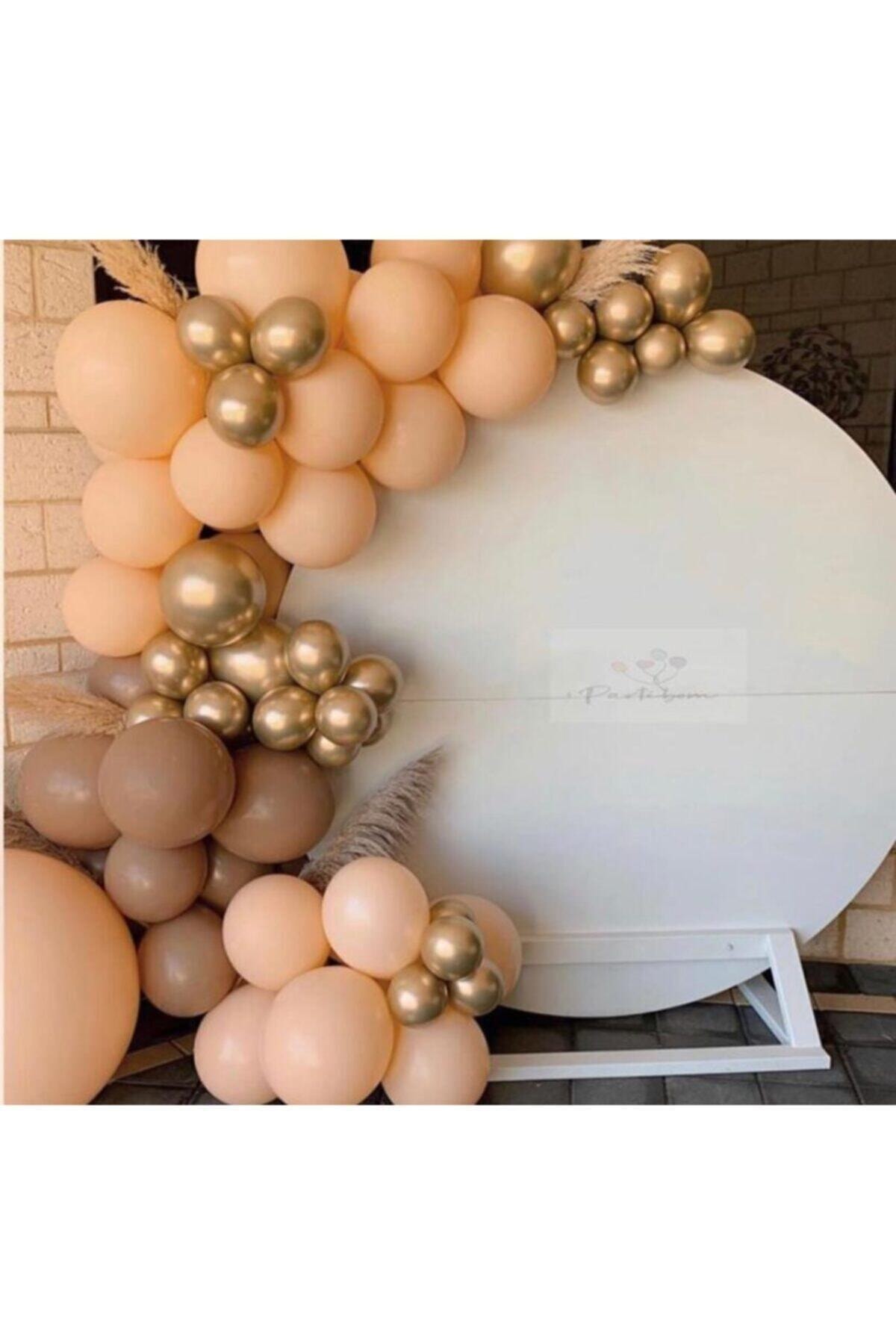 DURU PARTY Gold Karamel Kahve Somon Renkte Balon Zincir