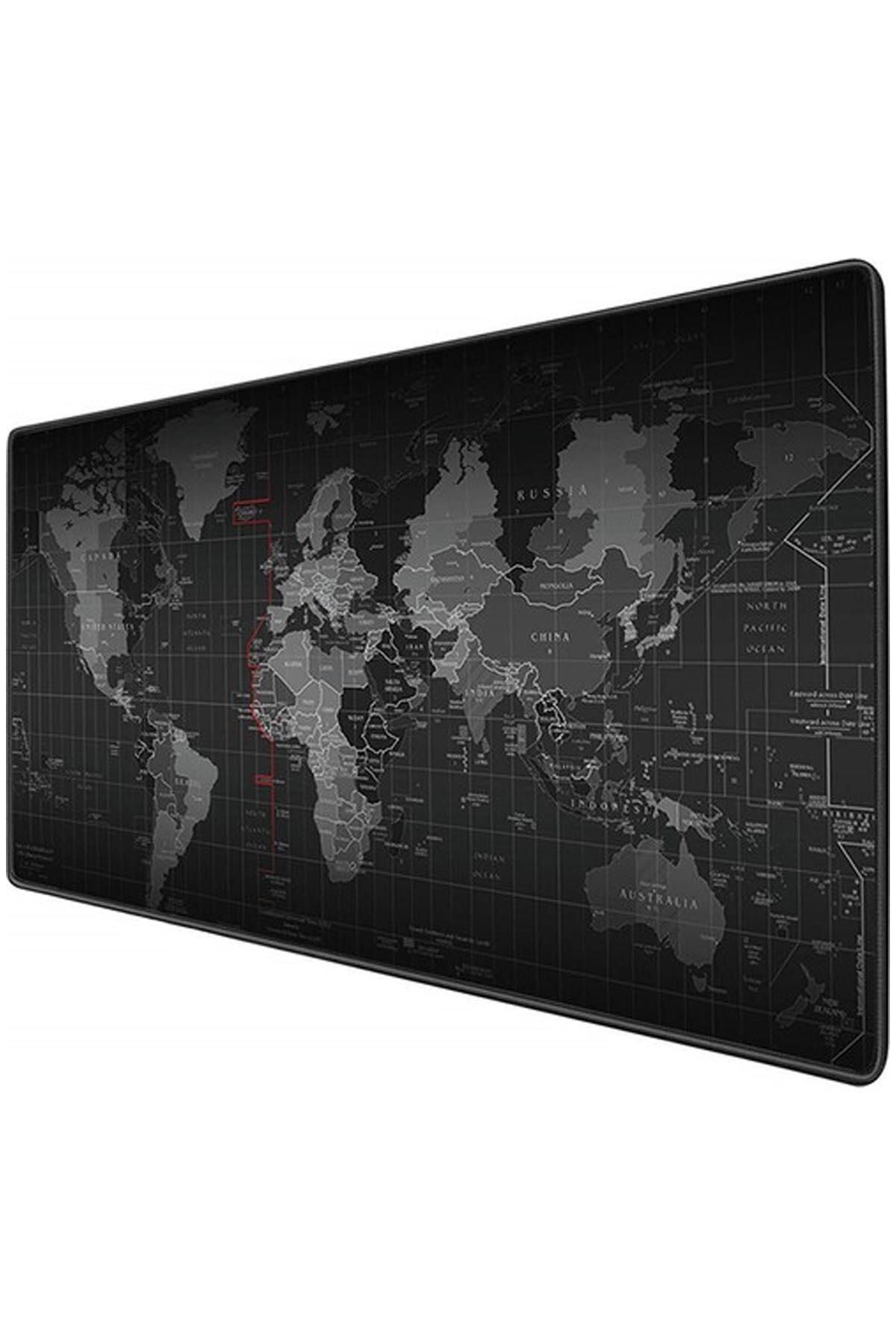 Vothoon World Map Dünya Haritası Oyuncu Gaming Mouse Pad 90x40 Kaymaz Kauçuk Taban