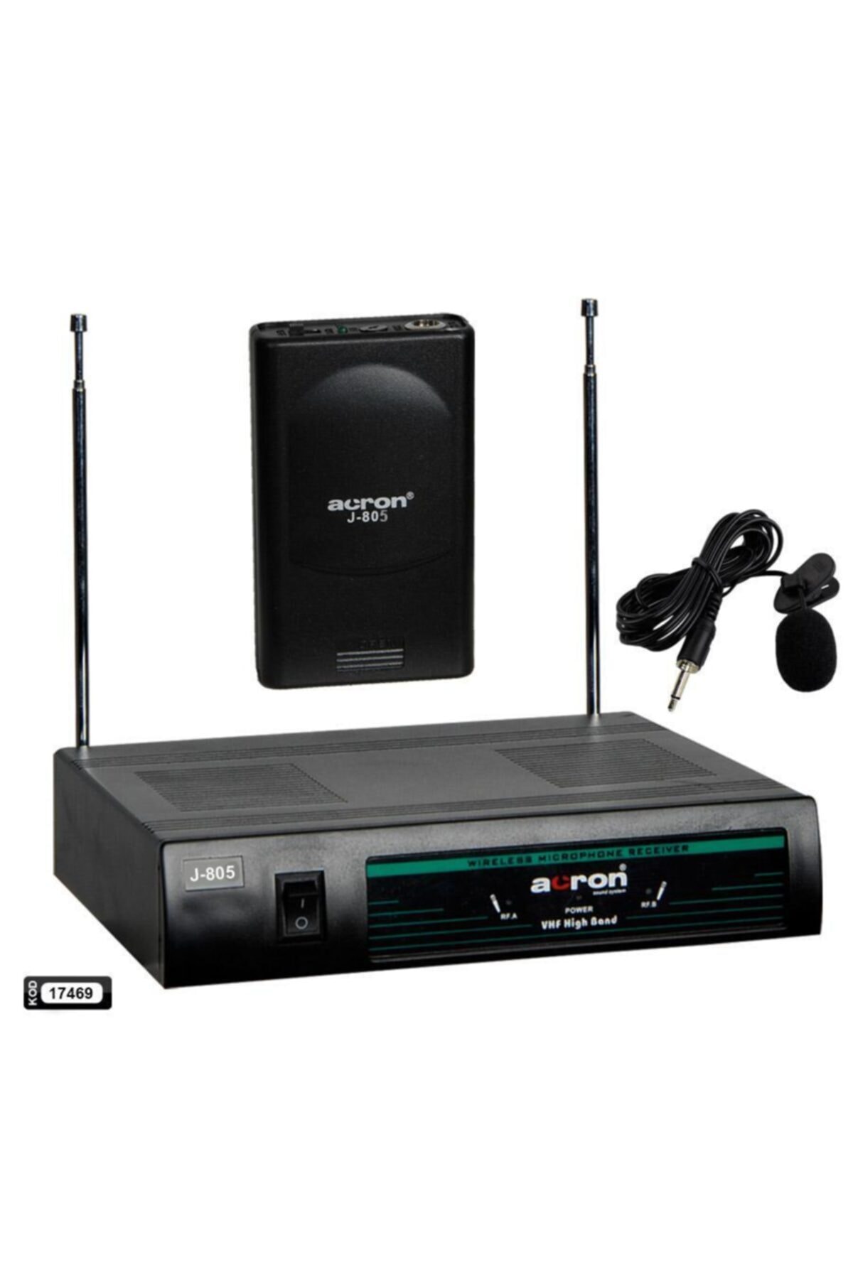 ACRON Mikrofon Kablosuz Vhf Yaka Wireless J-805
