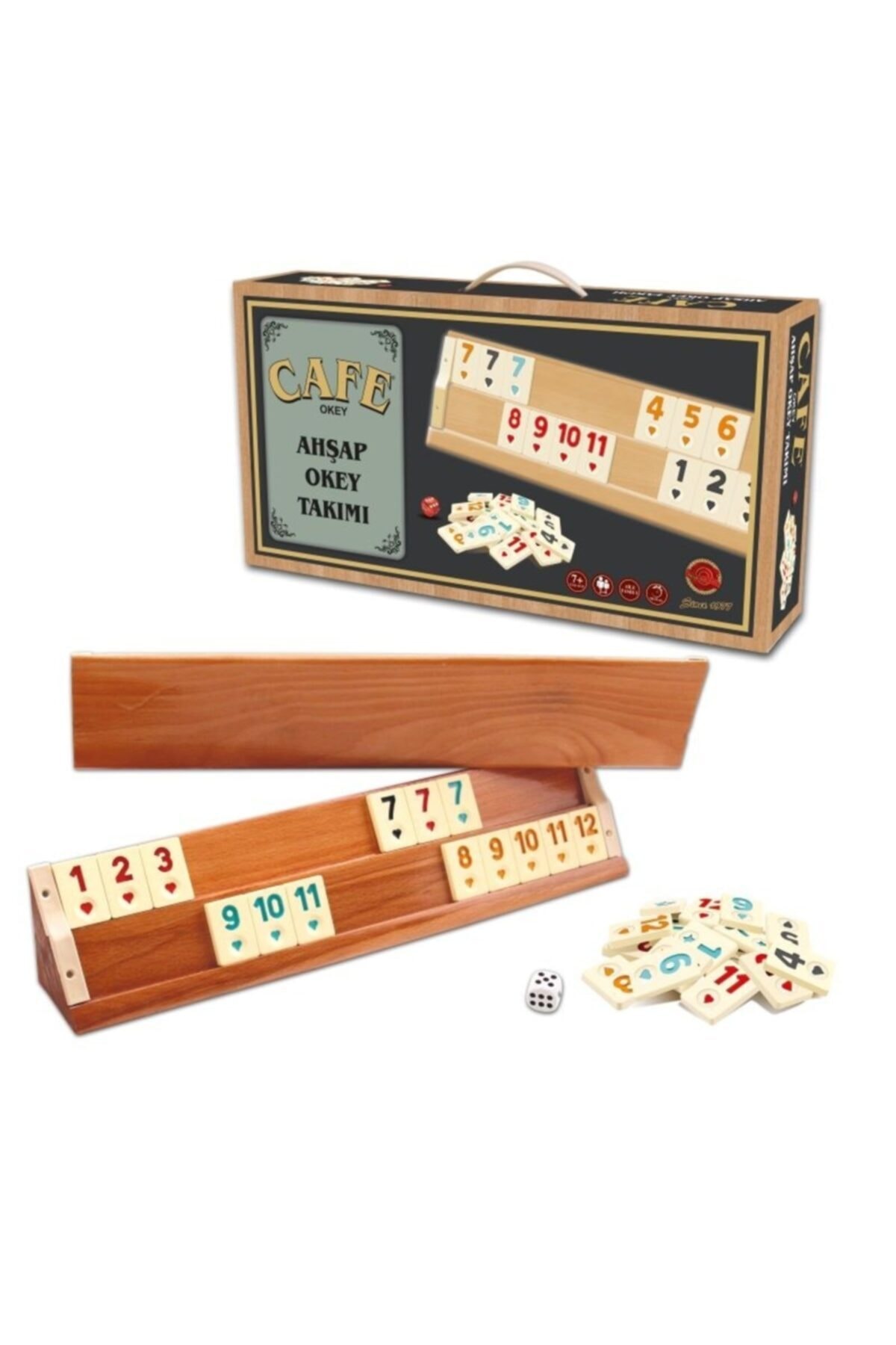 Burnis Toy Lina Oyuncak Kahveci Ahşap Okey Takımı 5