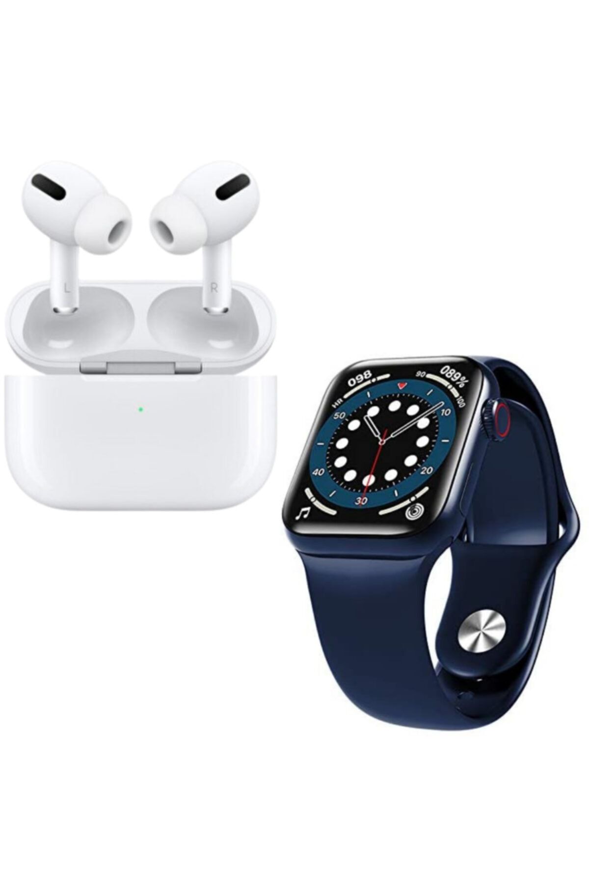 MADEPAZAR Hw12 Full Ekran Smartwatch Mavi Akıllı Saat Airpods Pro Anc Özellikli Kablosuz Bluetooth Kulaklık