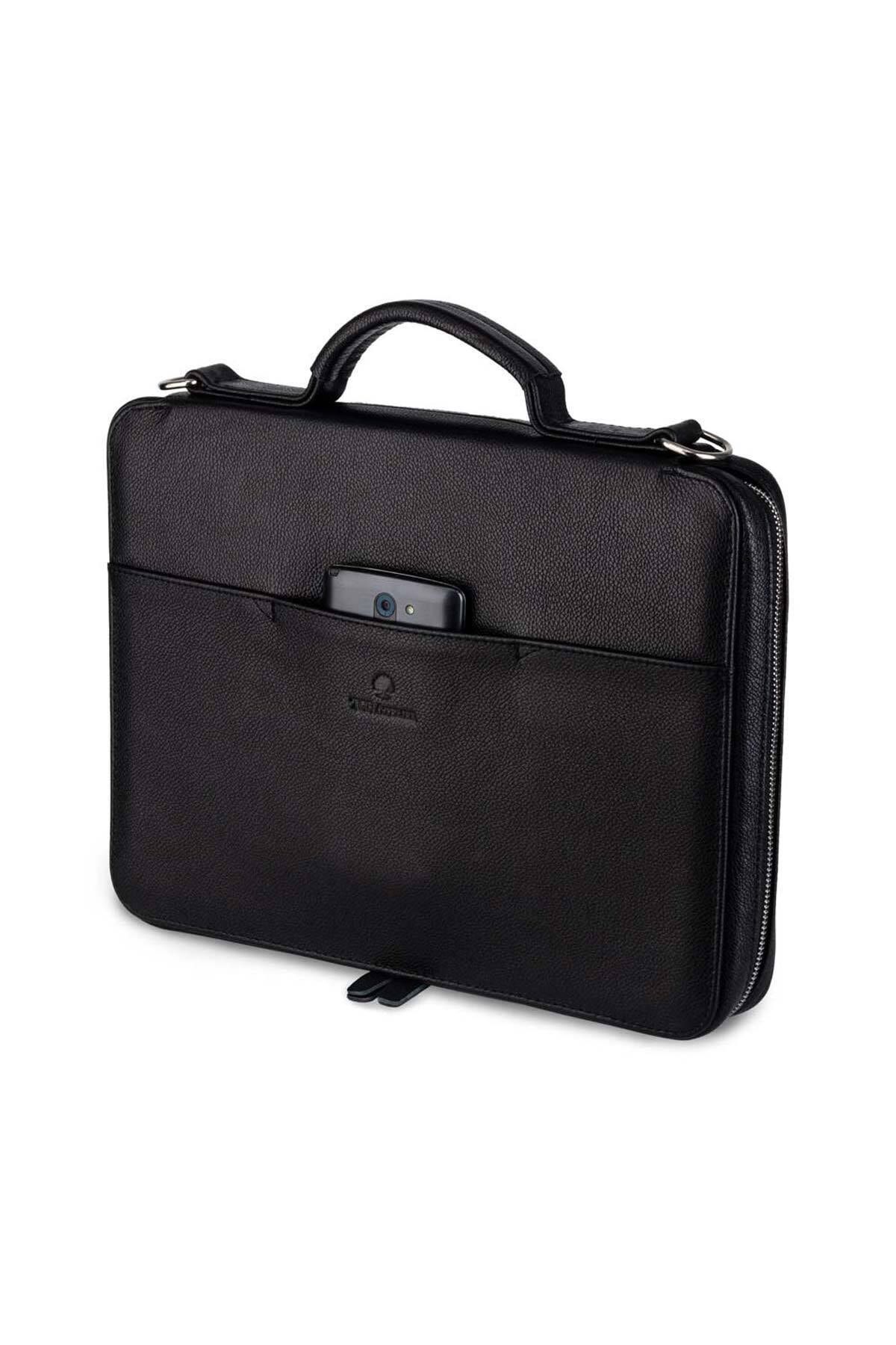 TGBATELIER -organizer Çanta( Ipad-tablet Çantası ) - Hakiki Deri Siyah