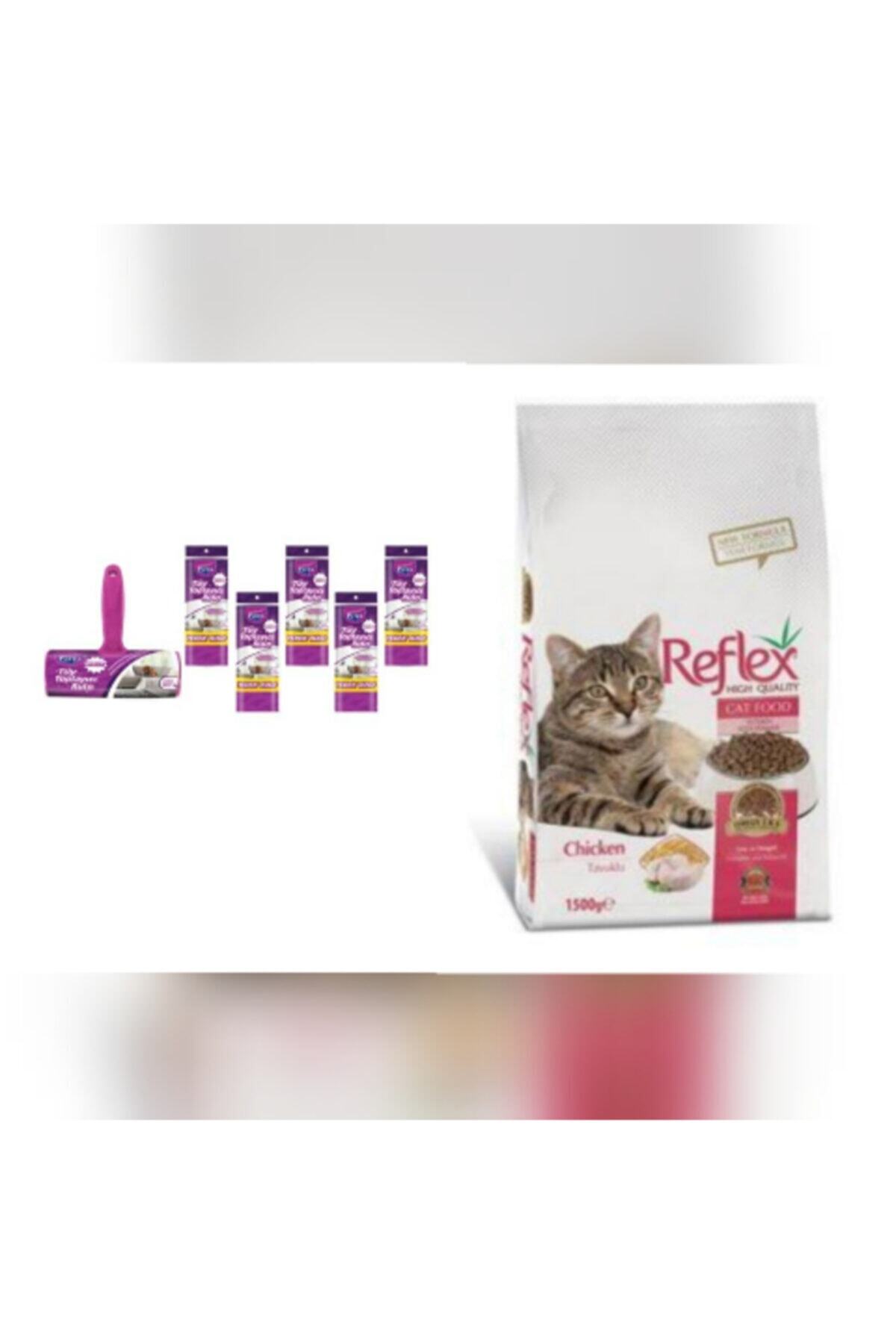 Parex Mega Tüy Toplayıcı 60 Yaprak 5 Yedek Rulolu Ve Reflex Yetişkin Kedi Maması 3 Kg Tavuklu