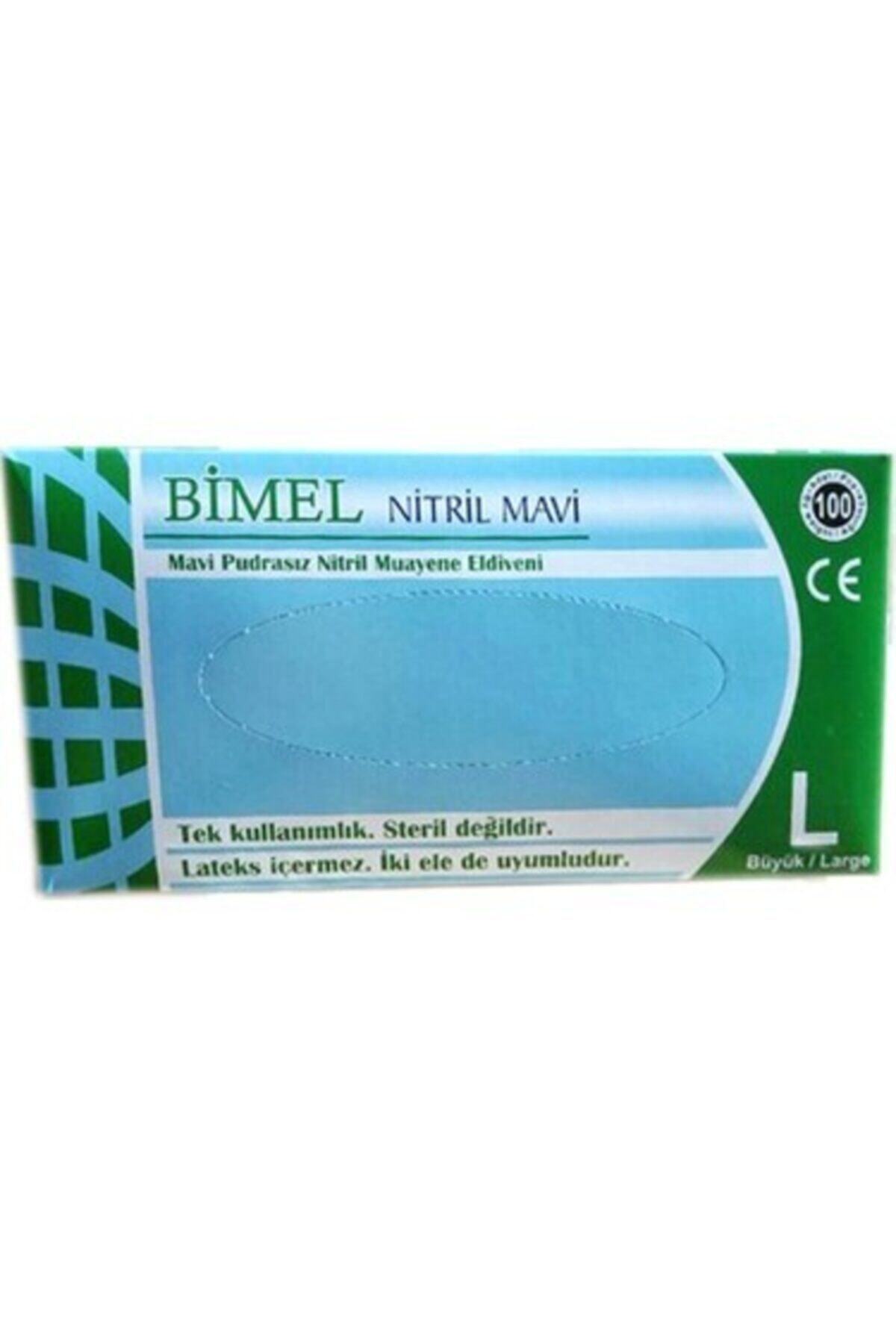 Bimel Mavi Nitril Muayne Eldiveni L Beden