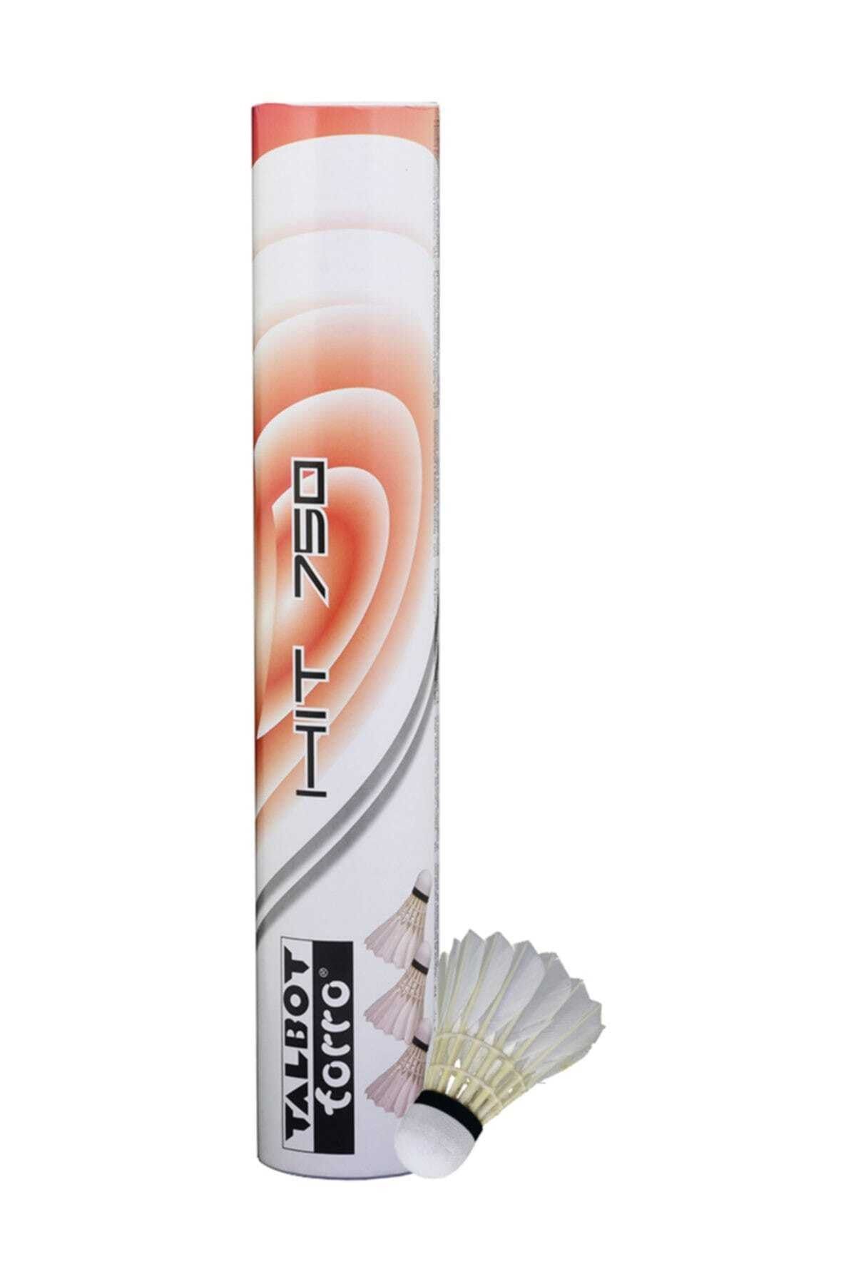 TALBOT Torro Hit 750 12 li Kaz Tüyü Badminton Topu Beyaz - Torro Hit 750