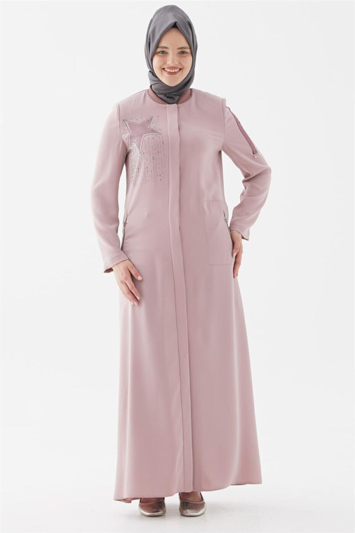 Vivencia Yıldız Baskılı Pudra Pardesü