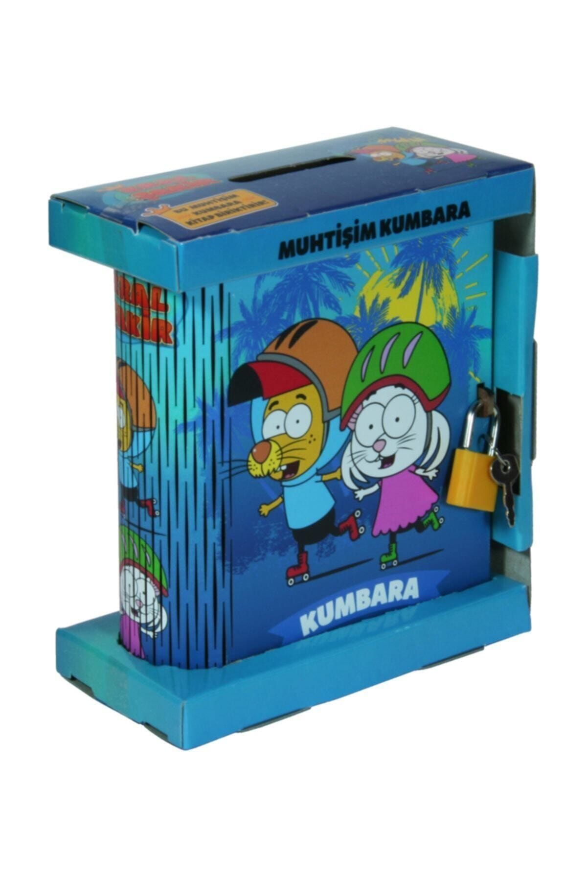Kitapçı Mavi Kral Şakir - Kitap Görünümlü Kilitli Ahşap Kumbara