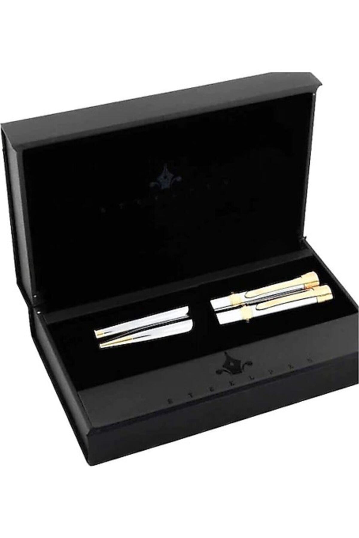 STEEL SPIN Steel Pen Takım Kalem Dolma+tükenmez Capital Gold Krom 286