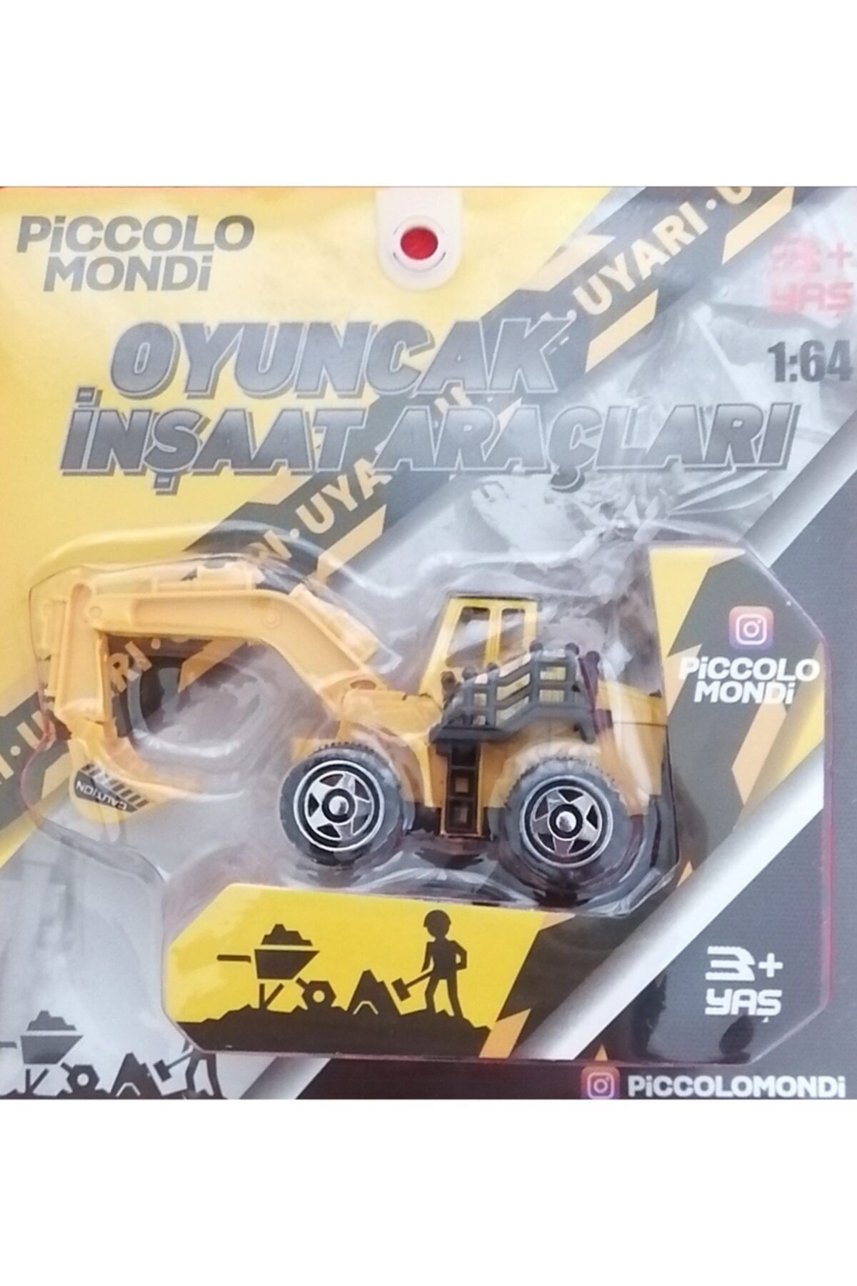 Piccolo Mondi Oyuncak Inşaat Araçları Tekerlekli Kepçe Çek Bırak