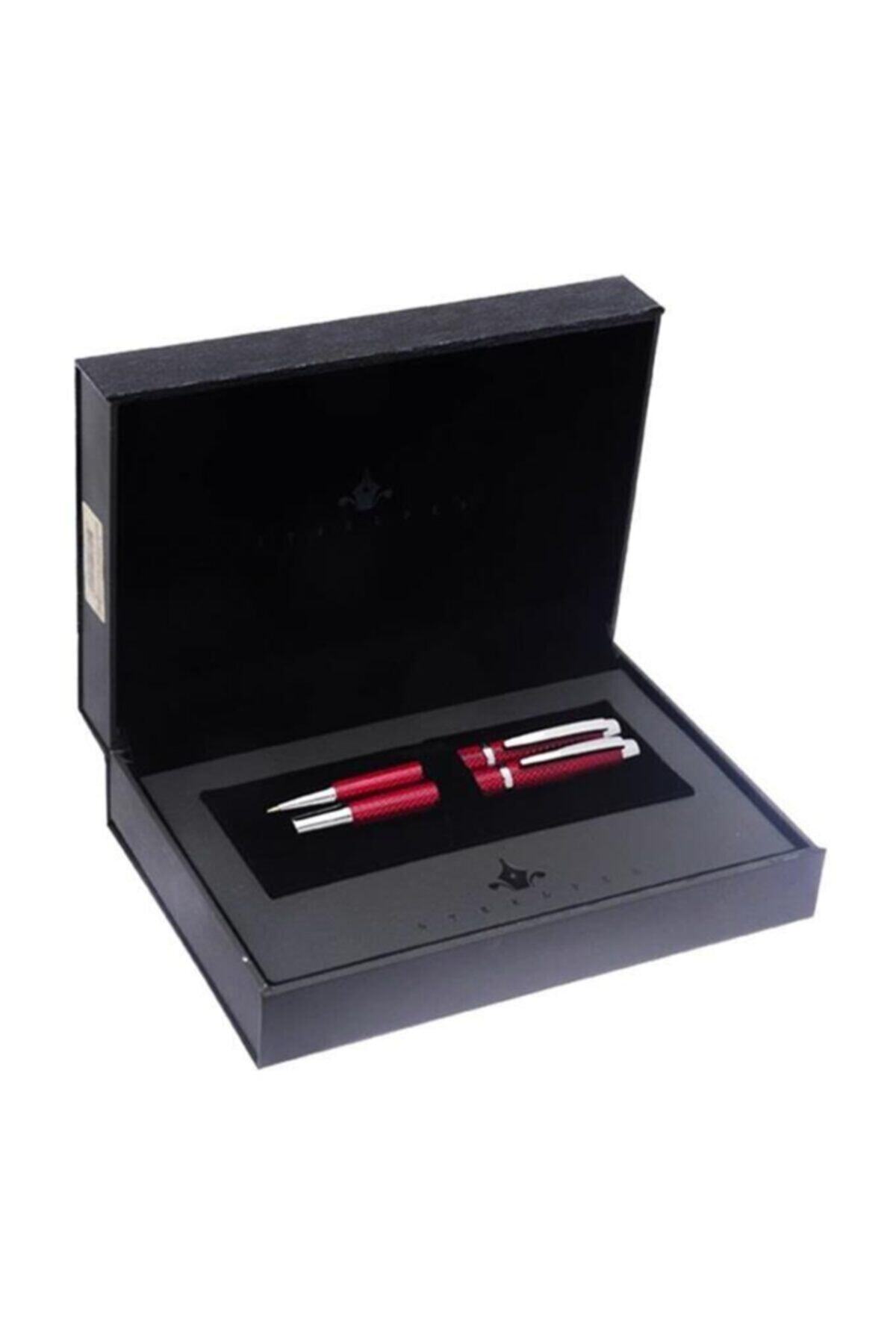 STEEL SPIN Steel Pen Takım Kalem Dolma+tükenmez World Serisi Bordo 2714