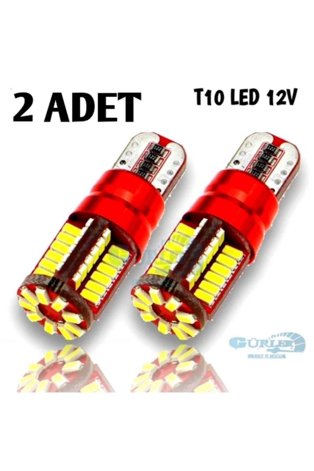 Carub T10 5w Beyaz 57 Ledli Araba Oto Işık Iç Lamba,park,plaka Led Ampul Araç Aydınlatma