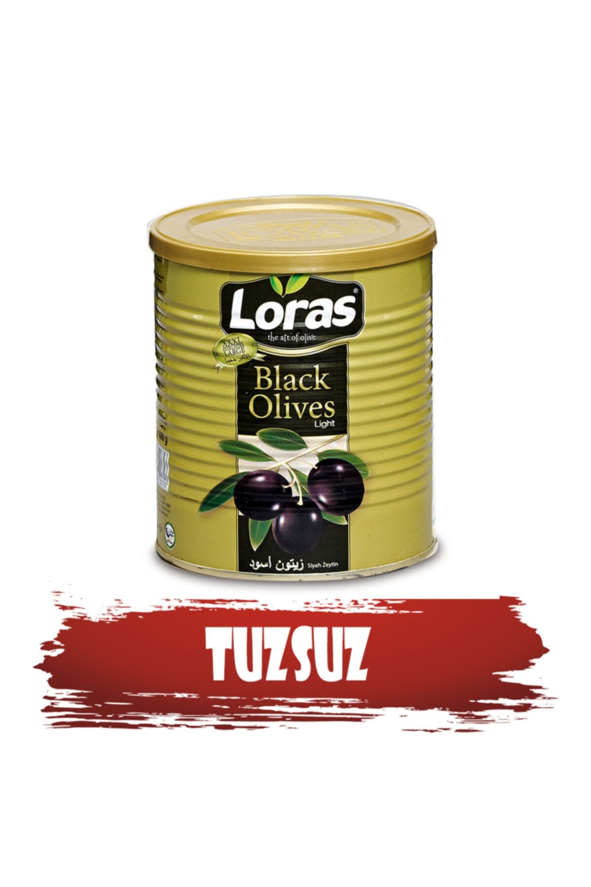 loras zeytin Loras Altın Sarısı Siyah Zeytin Teneke 400 Gr (101 - 120)