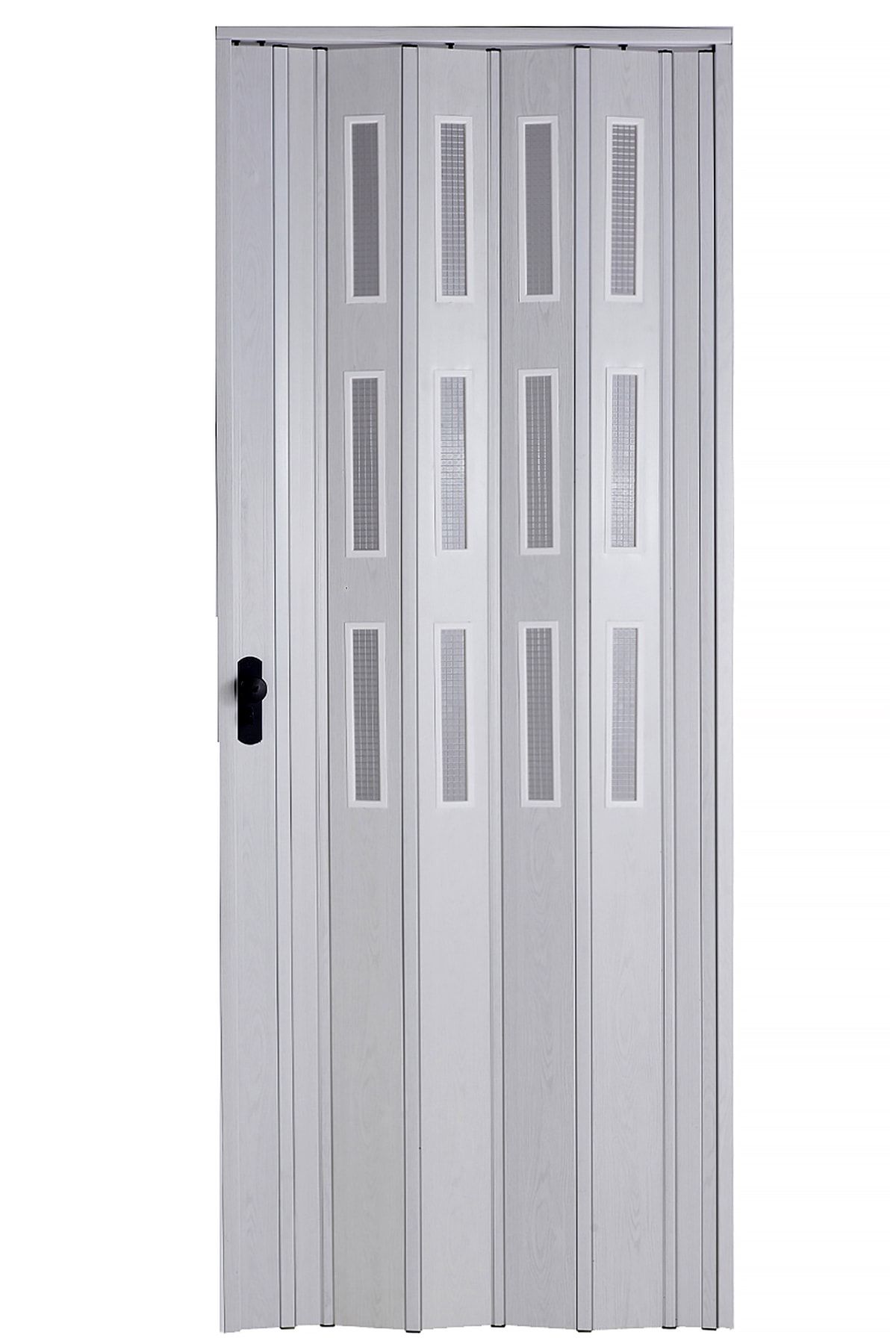 SARPAŞ Katlanır Akordiyon Pvc Tek Kapı Camlı - 132x250 - Akçaağaç 12 Mm
