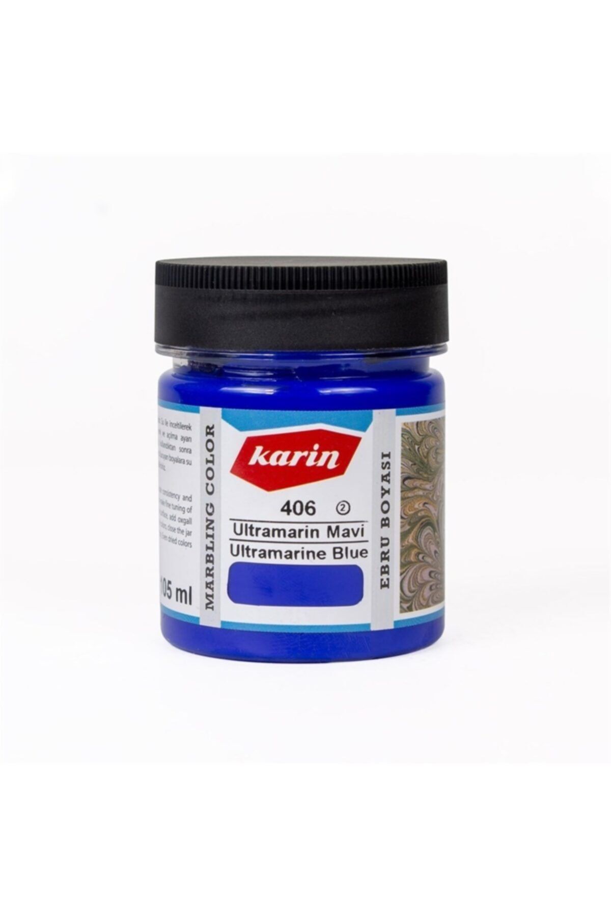 Karin Geleneksel Ebru Boyası 105ml N:406 Ultramarine Mavi