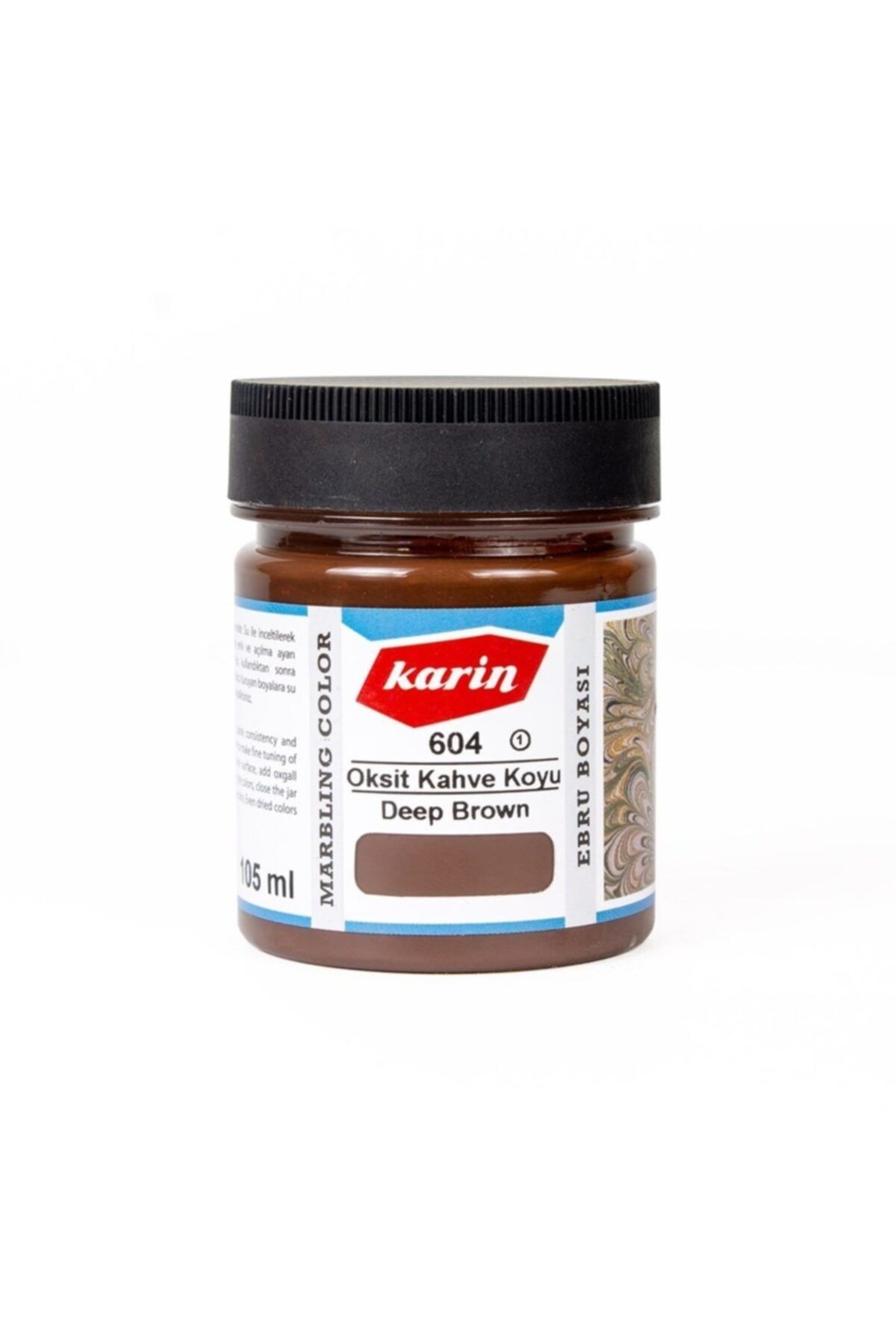 Karin Geleneksel Ebru Boyası 105ml N:604 Oksit Kahve Koyu