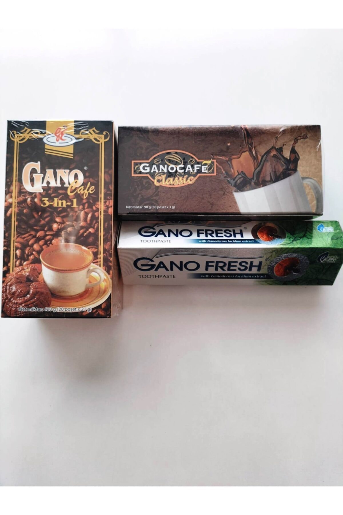 GanoExcel Gano Classic Kahve - Gano 3 In 1 Kahve - Ganofresh Diş Macunu 3lü Set