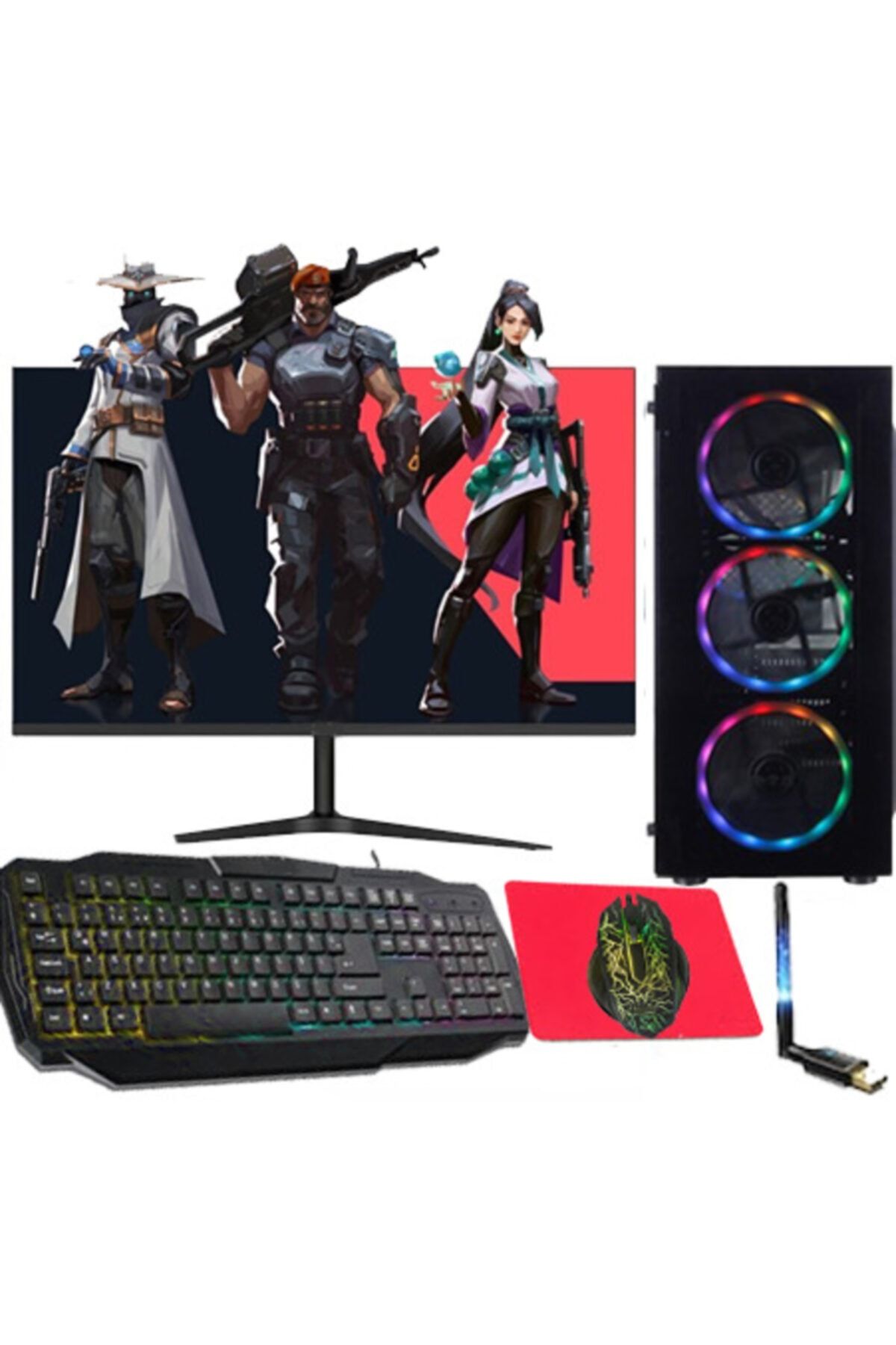Dmc 012x ( Gta 5) I7 860,16 Gb Ram 256gb Ssd 4gb Ekran Kartı 23,8 Çerçevesiz Monitör Oyun Bilgisayarı