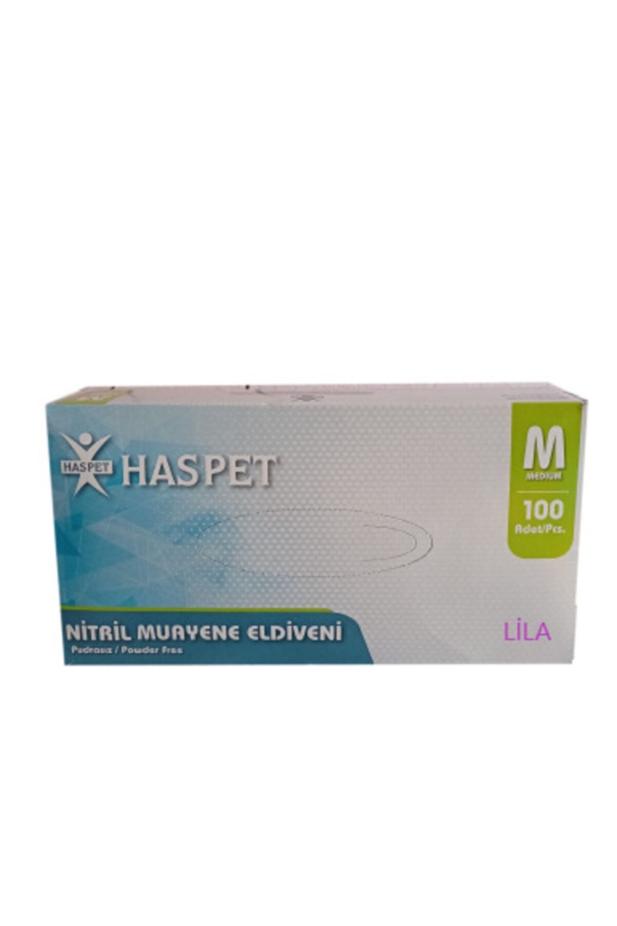 HasPet Lila Nitril Pudrasız Muayene Eldiveni (100'lü 1 Adet Medium)