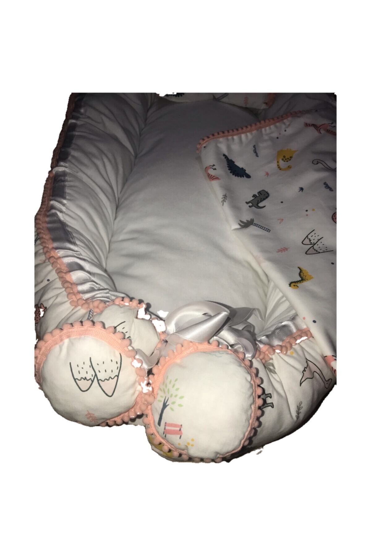 Babynest 3 Parçadan Oluşan Ortopedik % 100 Pamuk Anne Yanı Yatak