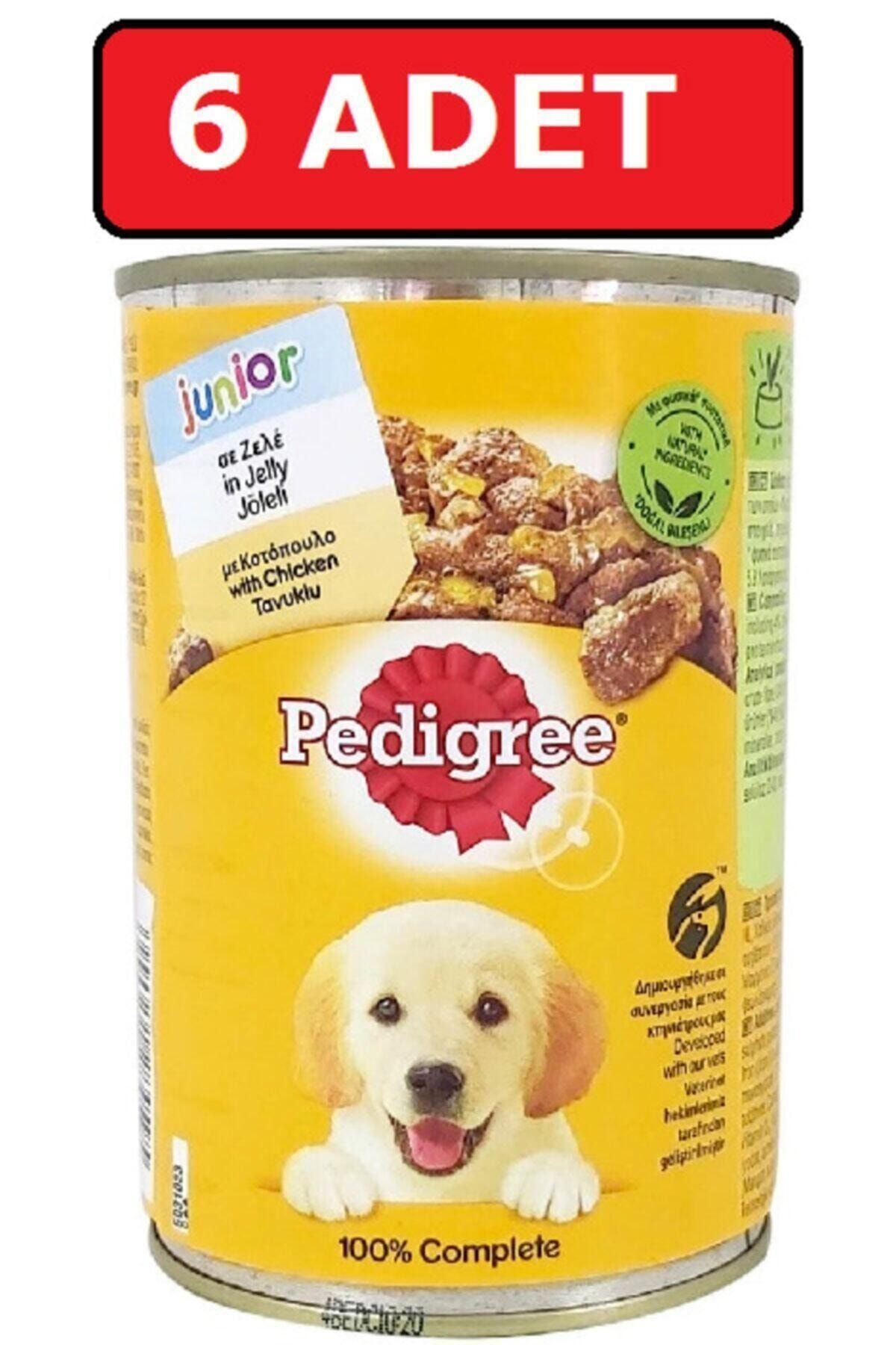 Pedigree Pedigre Junior Yavru Köpek Konserve 6 Adet X 400 gr Tavuklu Yaş Mama